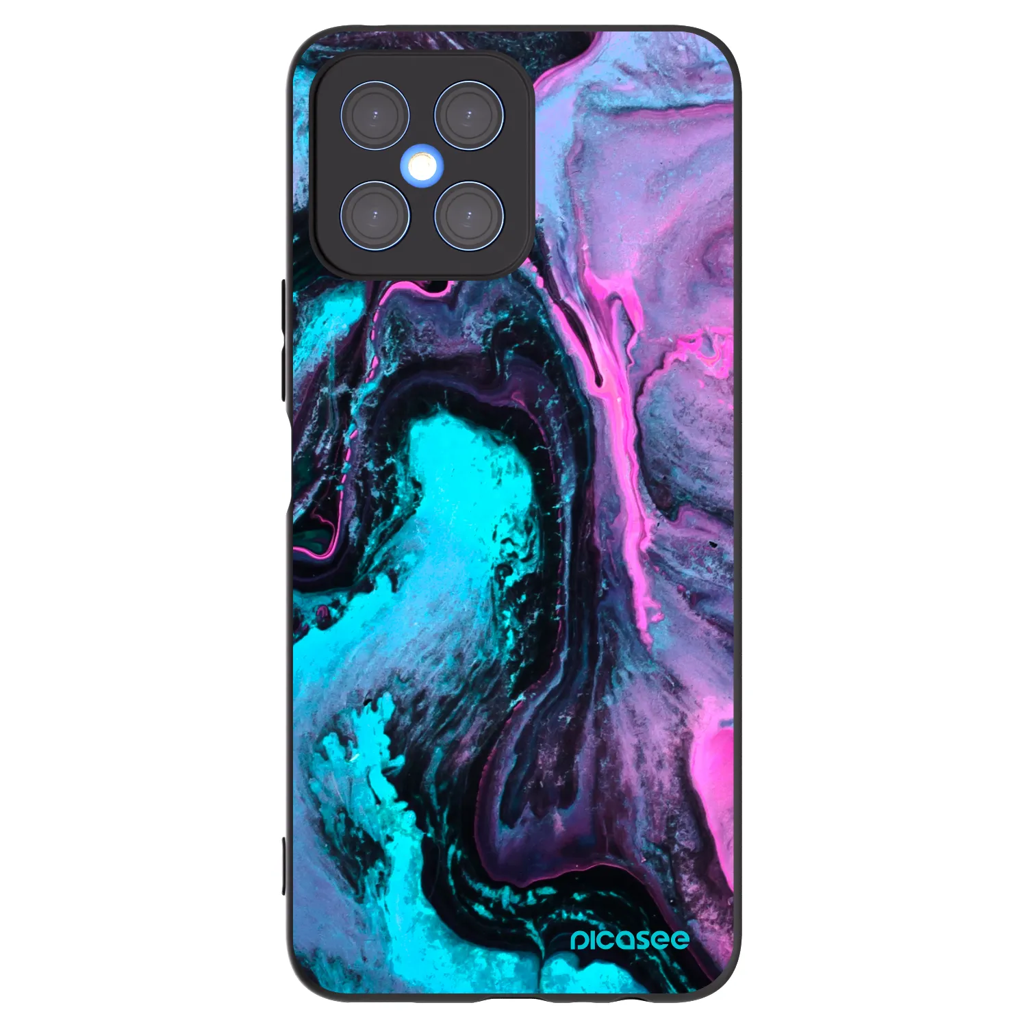 Picasee Μαύρη θήκη σιλικόνης για Honor X8 4G - Lean 2