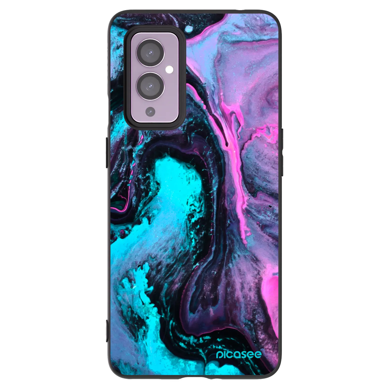 Picasee Μαύρη θήκη σιλικόνης για OnePlus 9 - Lean 2