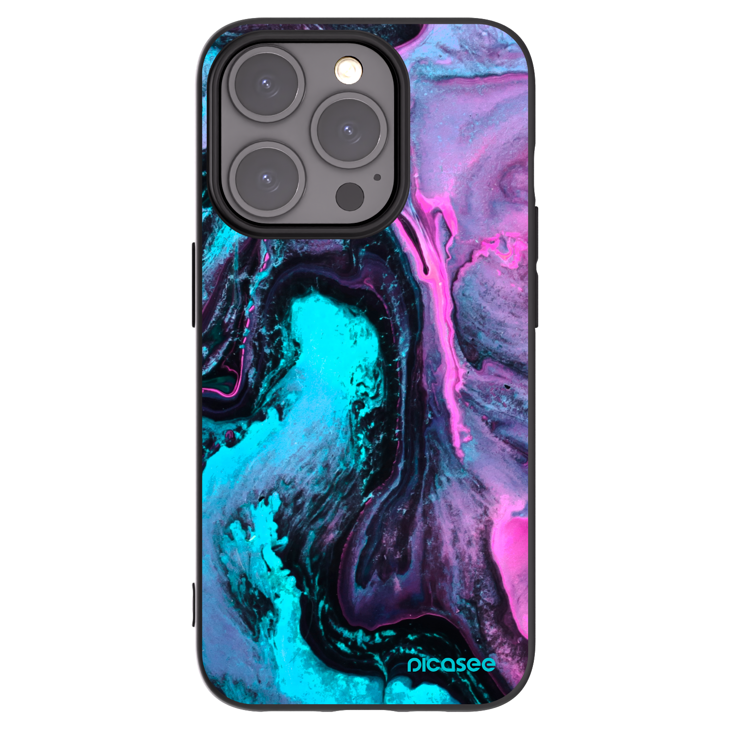 Picasee Μαύρη θήκη σιλικόνης για Apple iPhone 15 Pro - Lean 2
