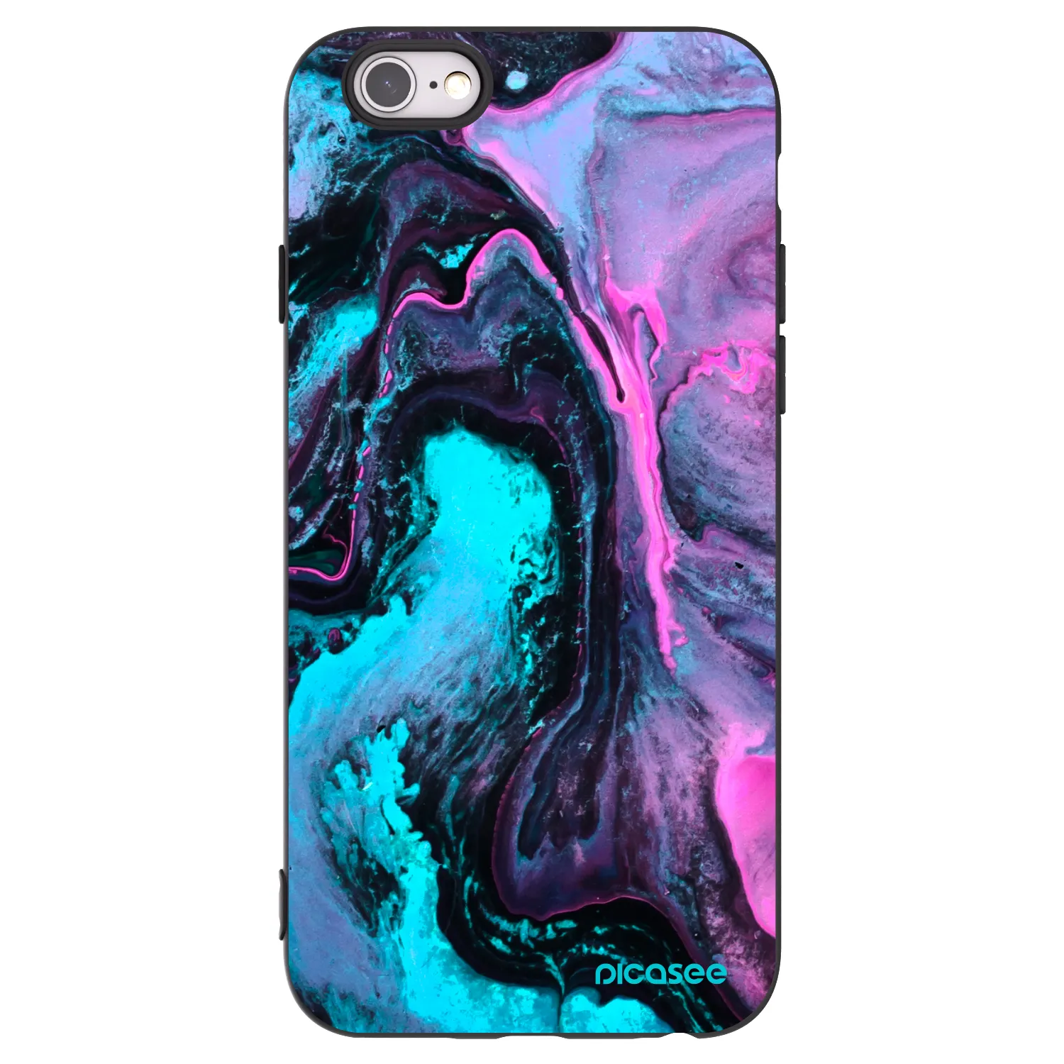 Picasee Μαύρη θήκη σιλικόνης για Apple iPhone 6/6S - Lean 2