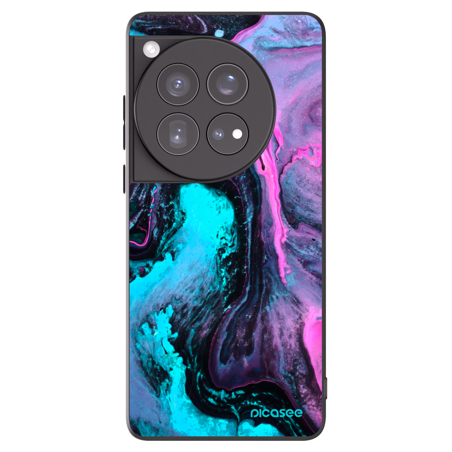 Picasee Μαύρη θήκη σιλικόνης για OnePlus 12 5G - Lean 2