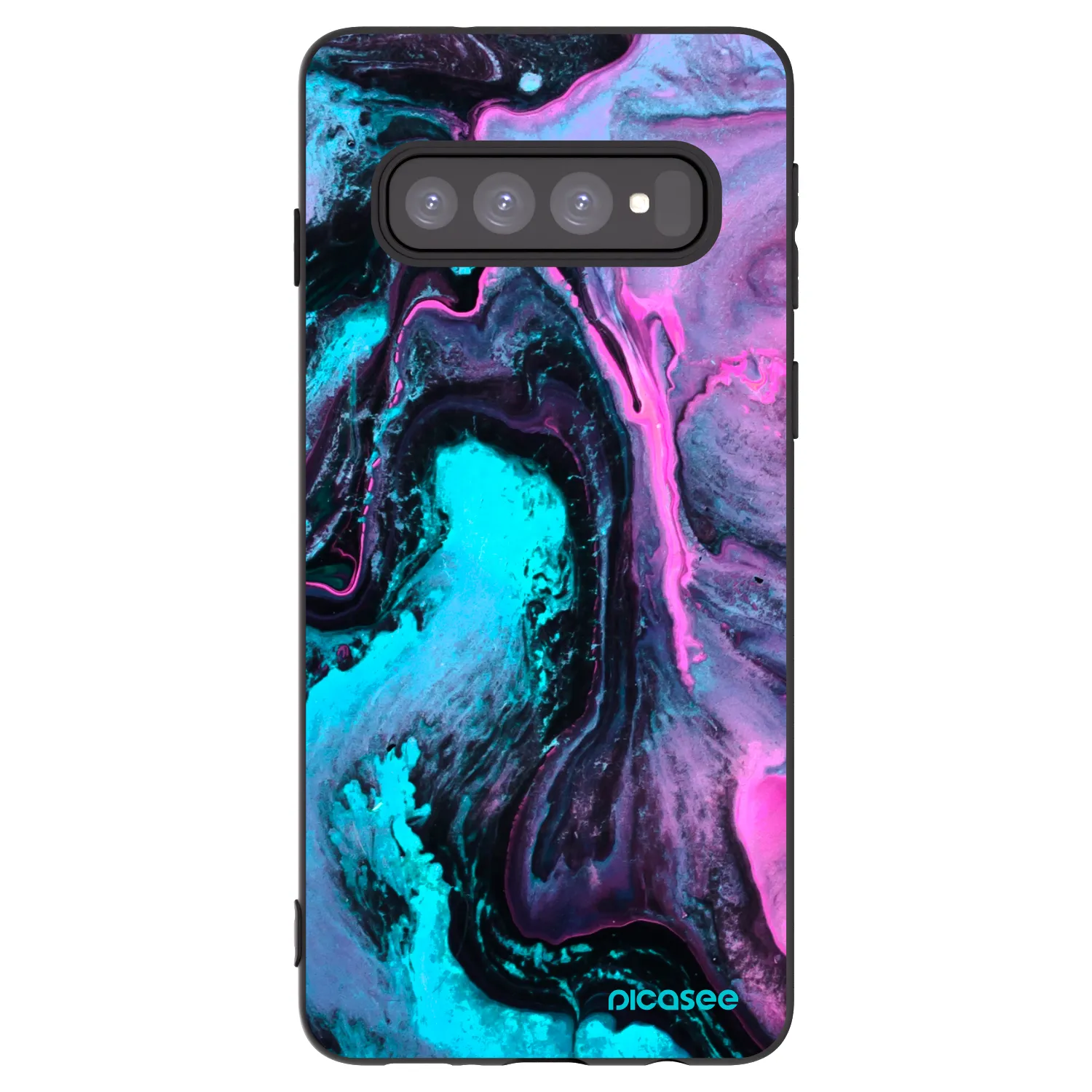 Picasee Μαύρη θήκη σιλικόνης για Samsung Galaxy S10 G973 - Lean 2