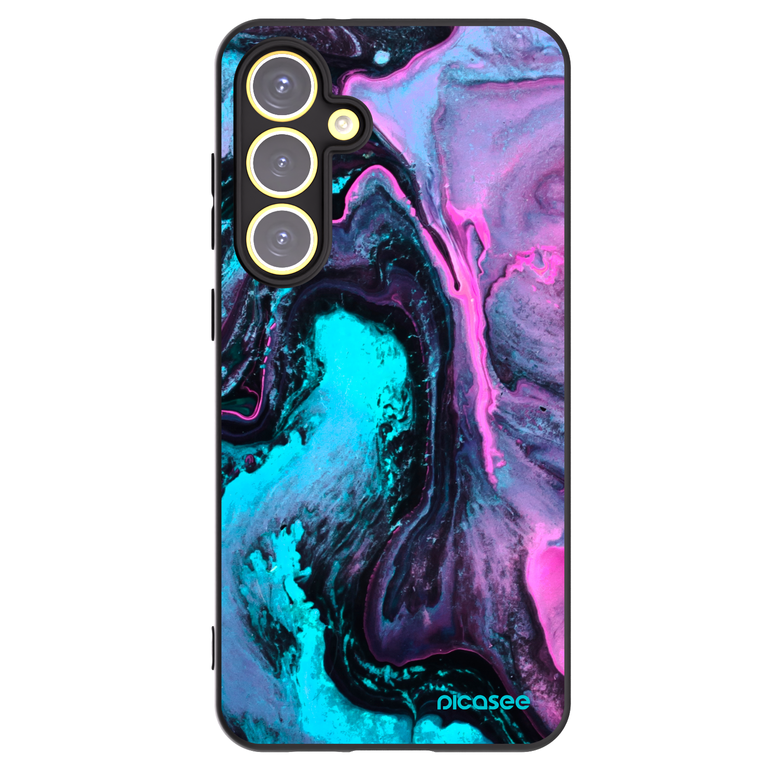 Picasee Μαύρη θήκη σιλικόνης για Samsung Galaxy S24 FE S721B - Lean 2