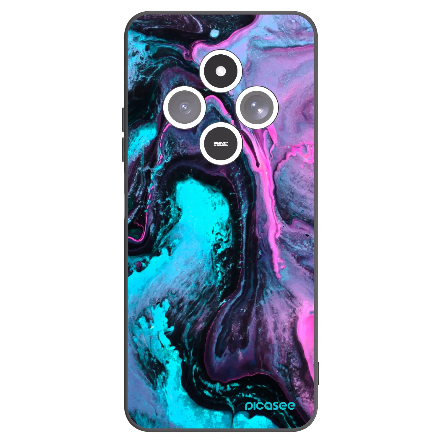 Picasee Μαύρη θήκη σιλικόνης για Xiaomi Redmi 14C - Lean 2