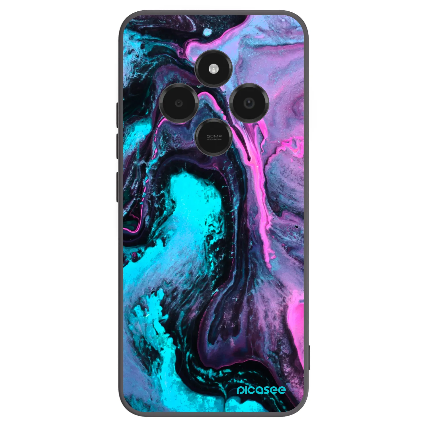 Picasee Μαύρη θήκη σιλικόνης για Xiaomi Poco C75 - Lean 2