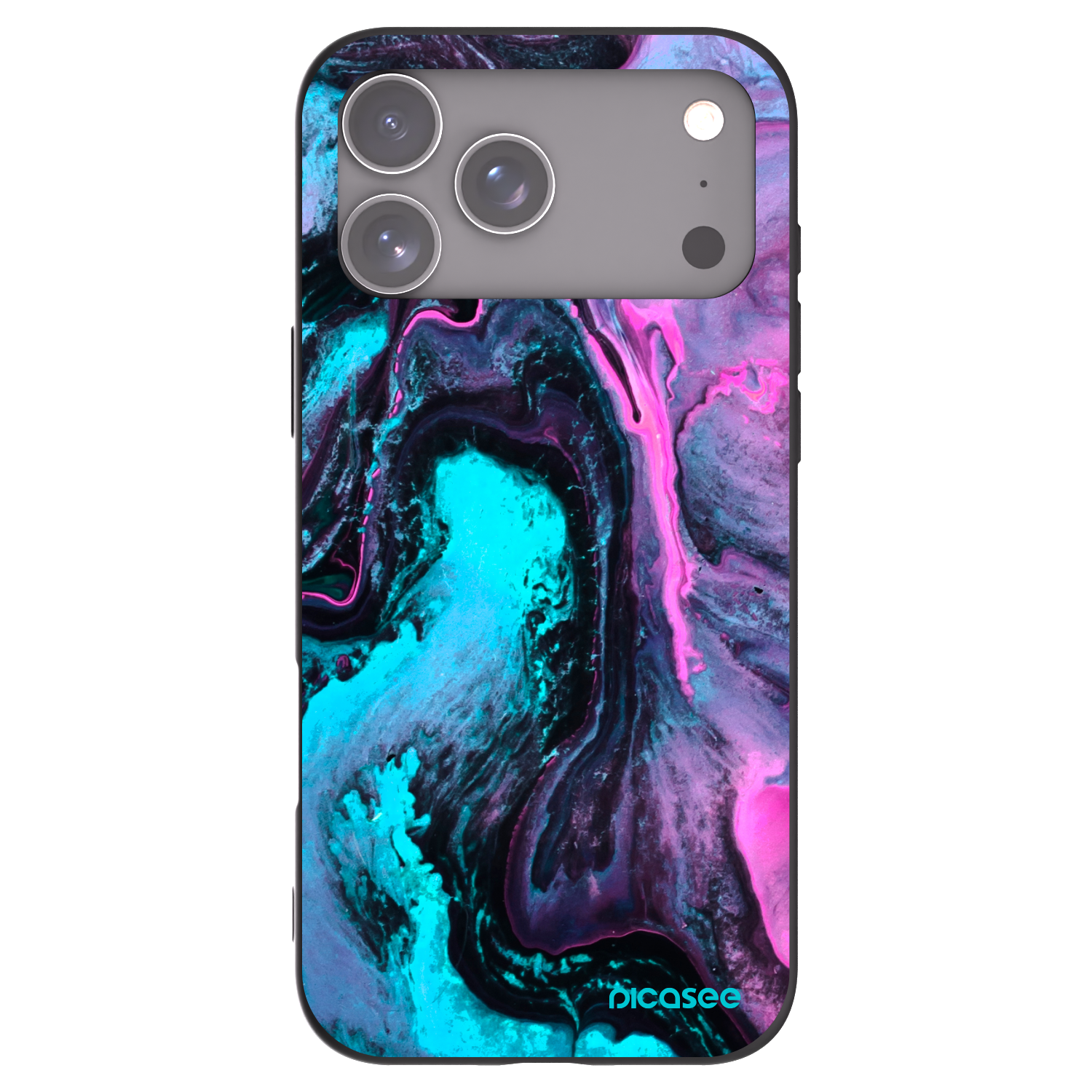 Picasee Μαύρη θήκη σιλικόνης για Apple iPhone 17 Pro Max - Lean 2