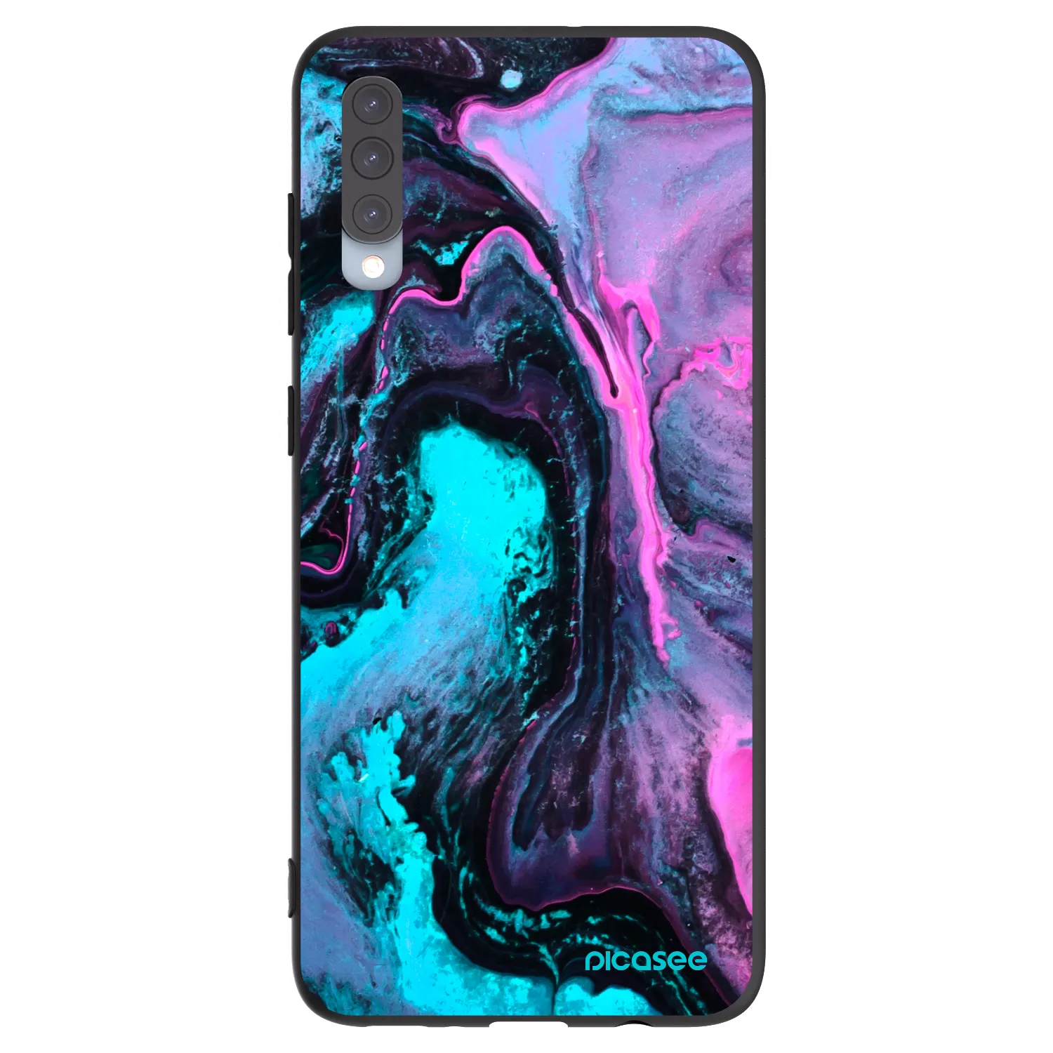Picasee Μαύρη θήκη σιλικόνης για Samsung Galaxy A70 A705F - Lean 2