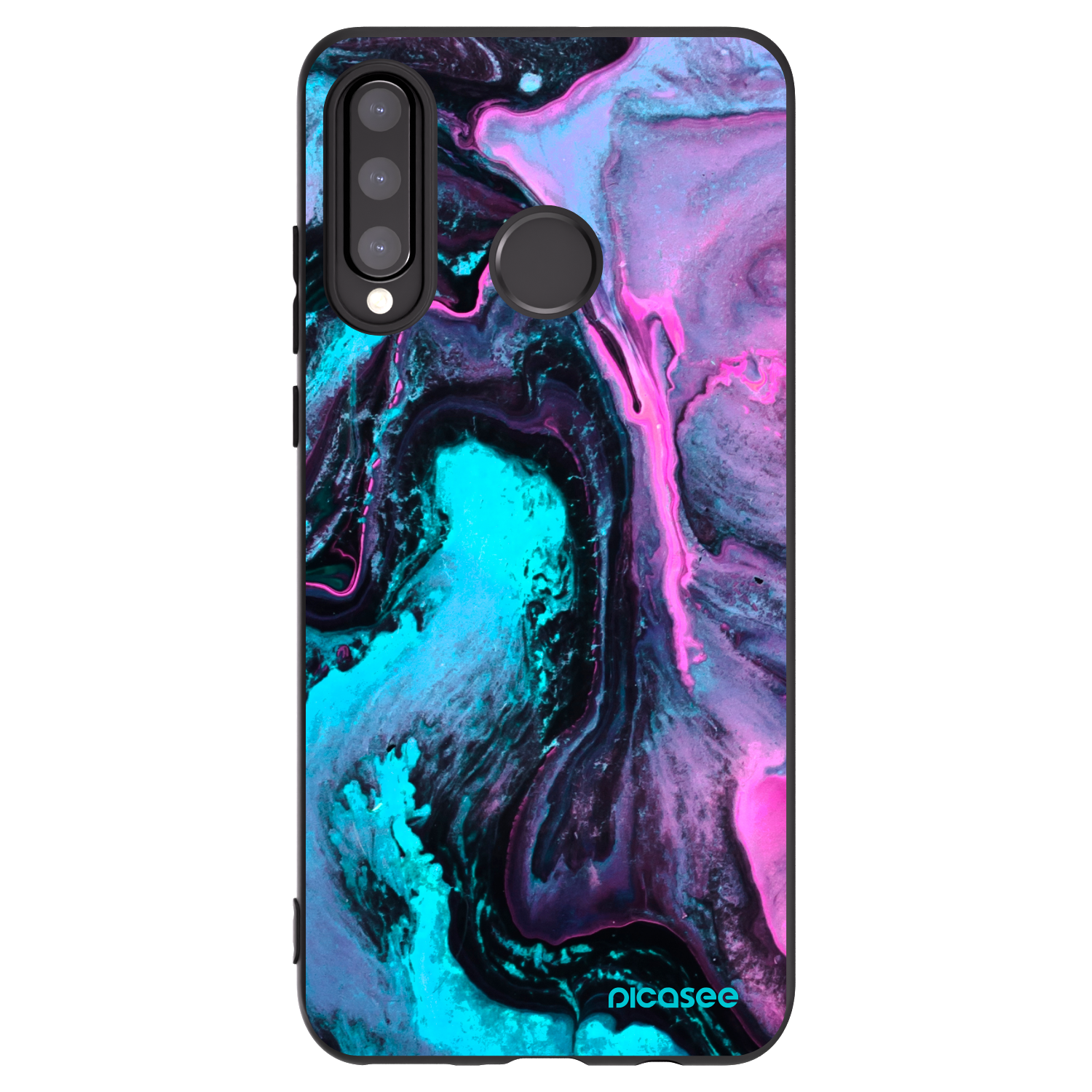 Picasee Μαύρη θήκη σιλικόνης για Huawei P30 Lite - Lean 2