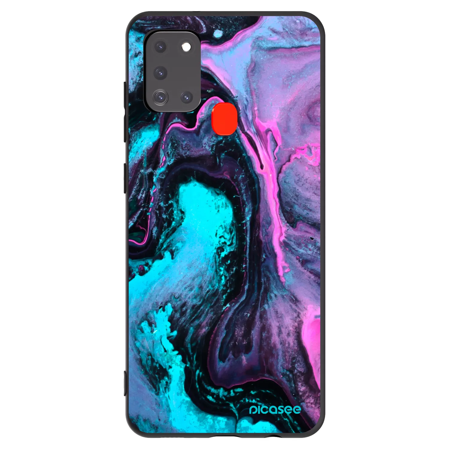Picasee Μαύρη θήκη σιλικόνης για Samsung Galaxy A21s - Lean 2