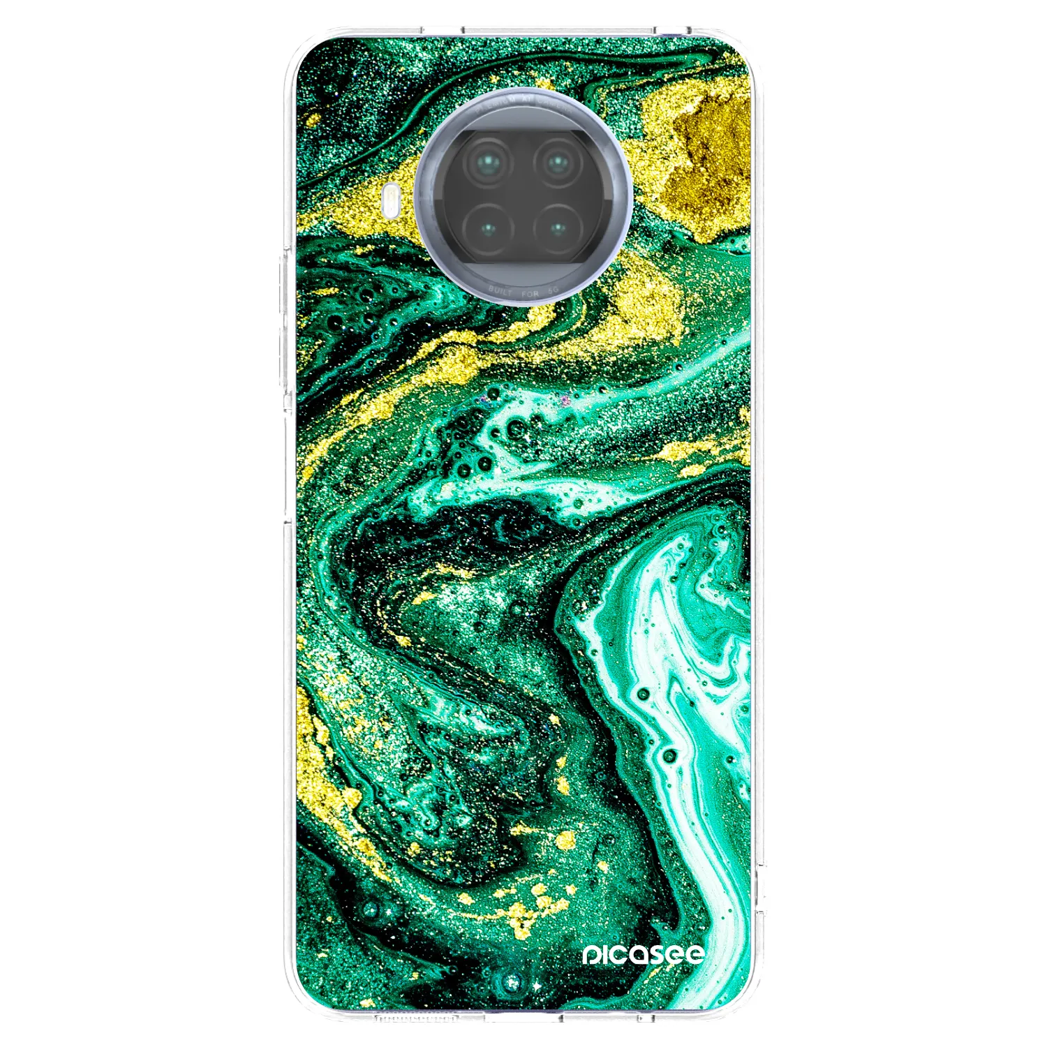Picasee διαφανής θήκη σιλικόνης Xiaomi Mi 10T Lite - Green Gold