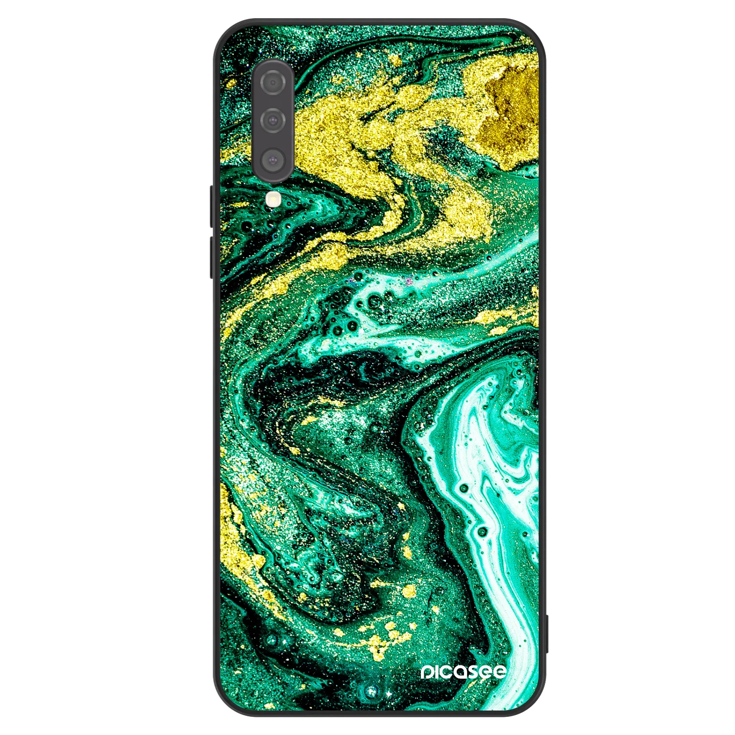 Picasee ULTIMATE CASE για Samsung Galaxy A50 A505F - Green Gold