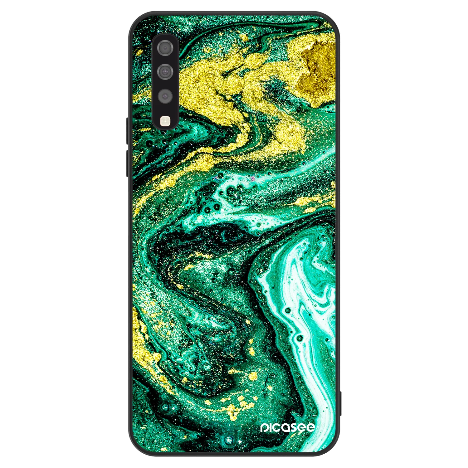 Picasee ULTIMATE CASE για Samsung Galaxy A70 A705F - Green Gold