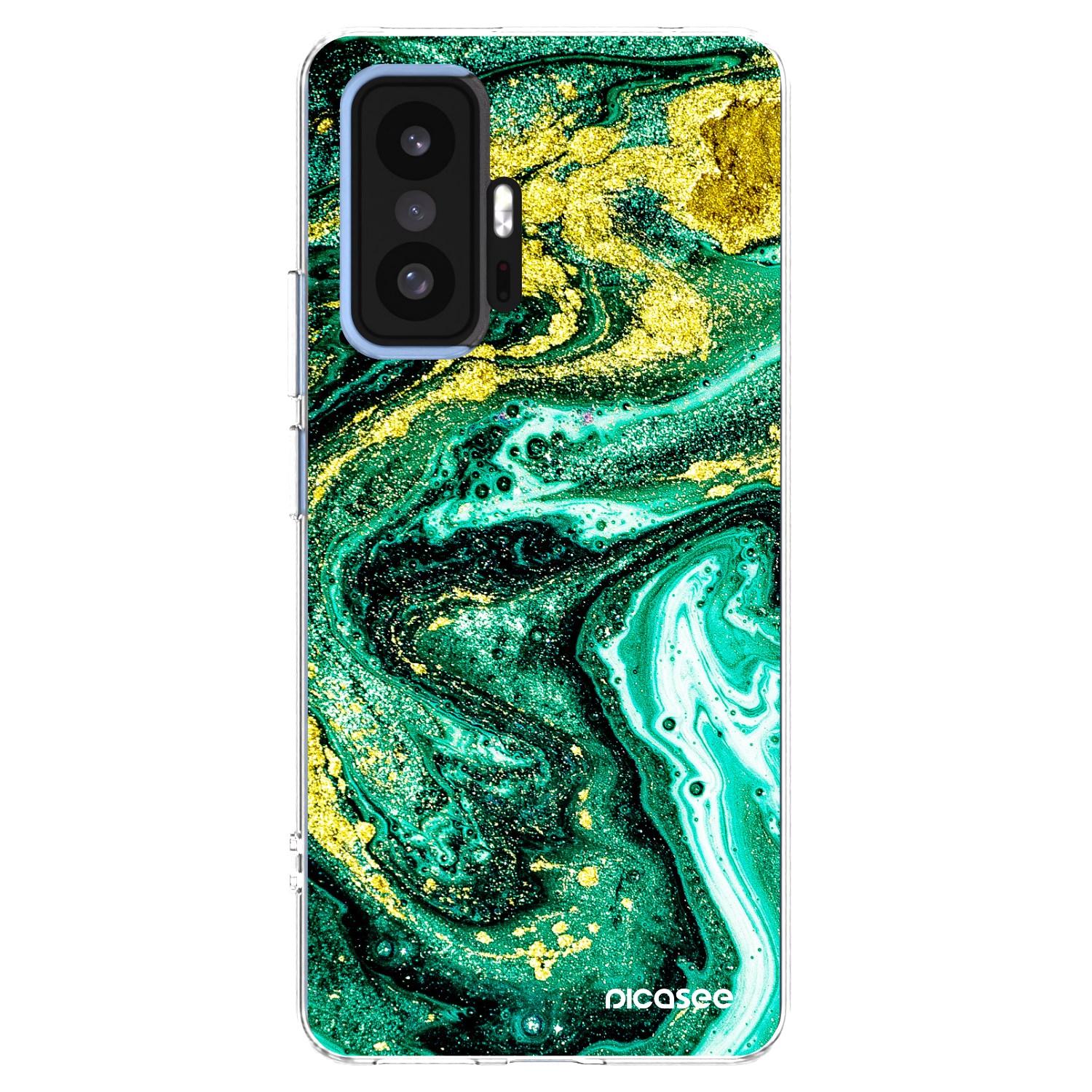 Picasee διαφανής θήκη σιλικόνης Xiaomi 11T - Green Gold