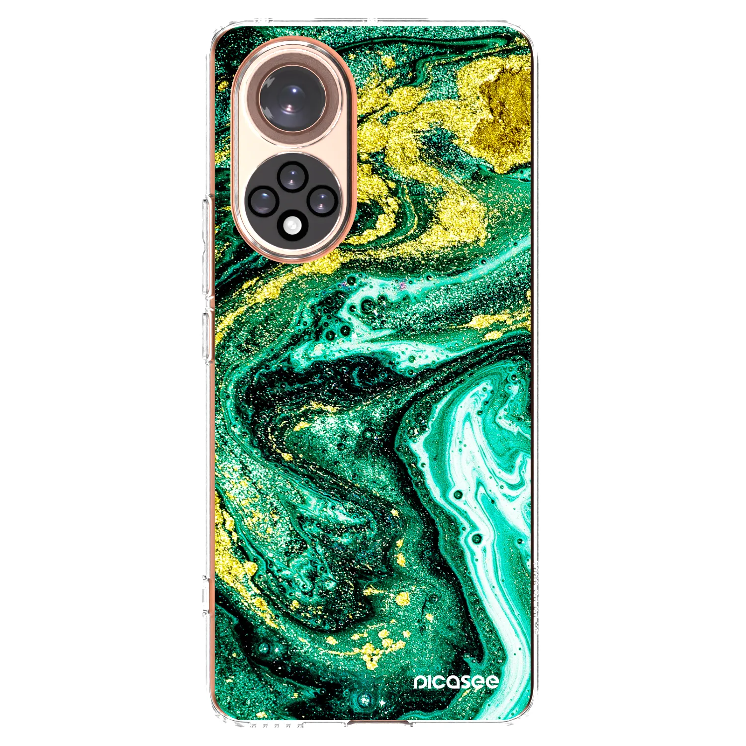 Picasee διαφανής θήκη σιλικόνης Huawei Nova 9 - Green Gold