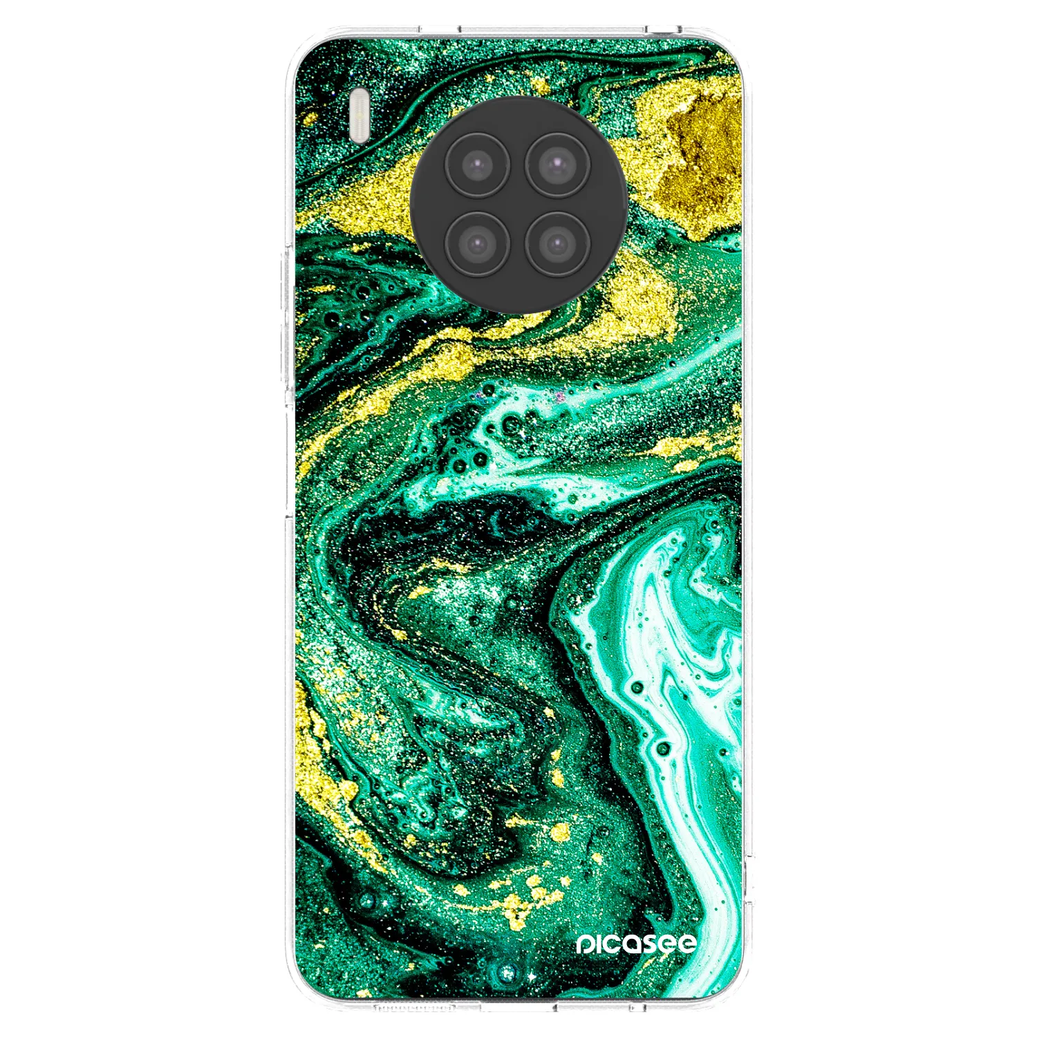 Picasee διαφανής θήκη σιλικόνης Huawei Nova 8i - Green Gold