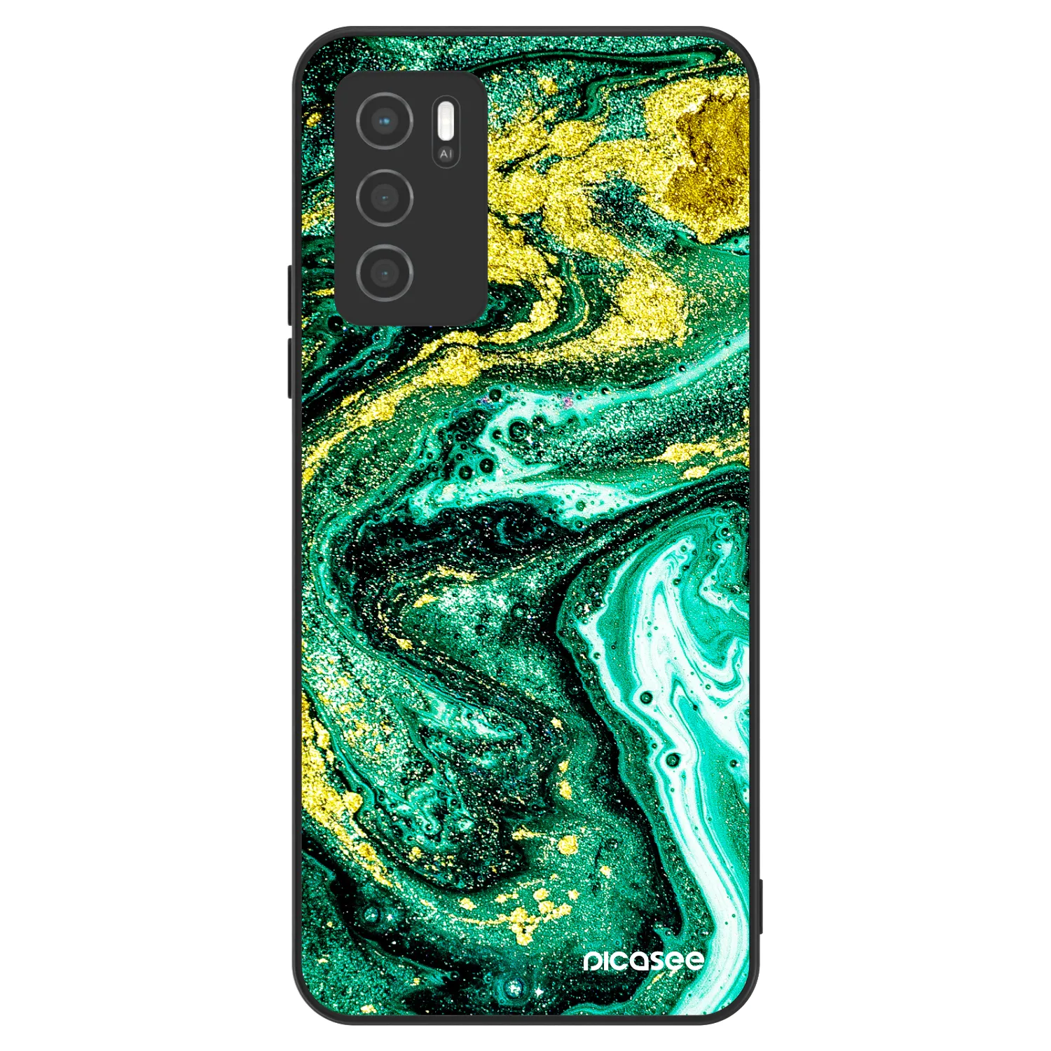 Picasee ULTIMATE CASE για OPPO A16s - Green Gold