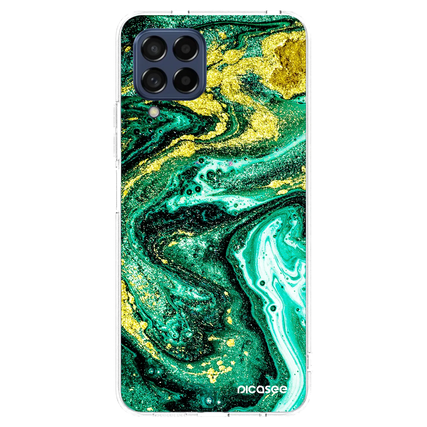 Picasee διαφανής θήκη σιλικόνης Samsung Galaxy M53 5G - Green Gold