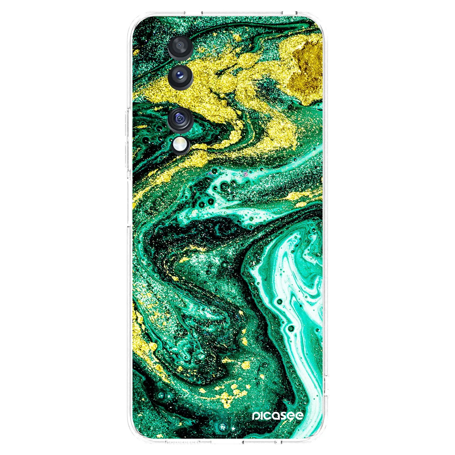 Picasee διαφανής θήκη σιλικόνης Honor 70 - Green Gold