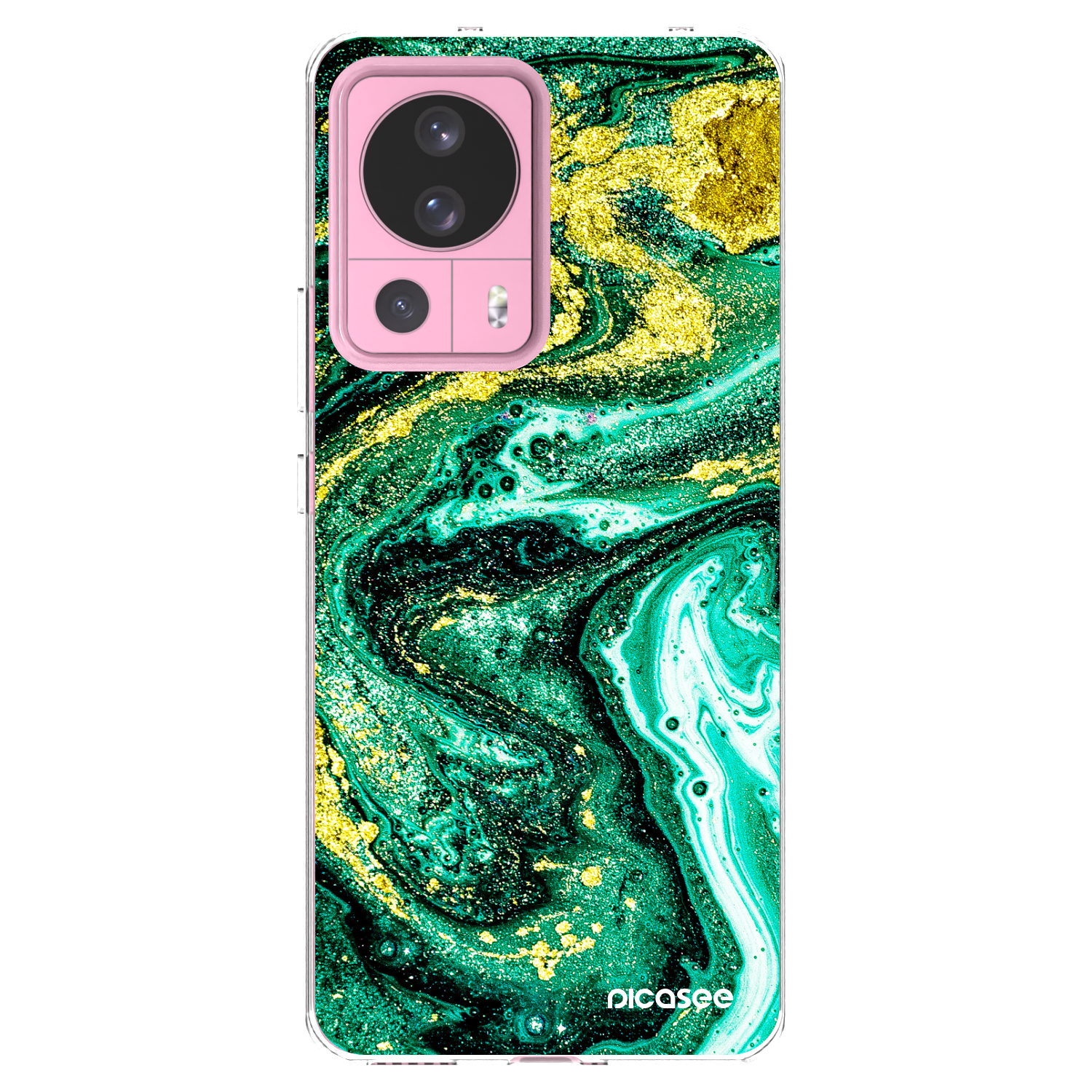 Picasee διαφανής θήκη σιλικόνης Xiaomi 13 Lite - Green Gold