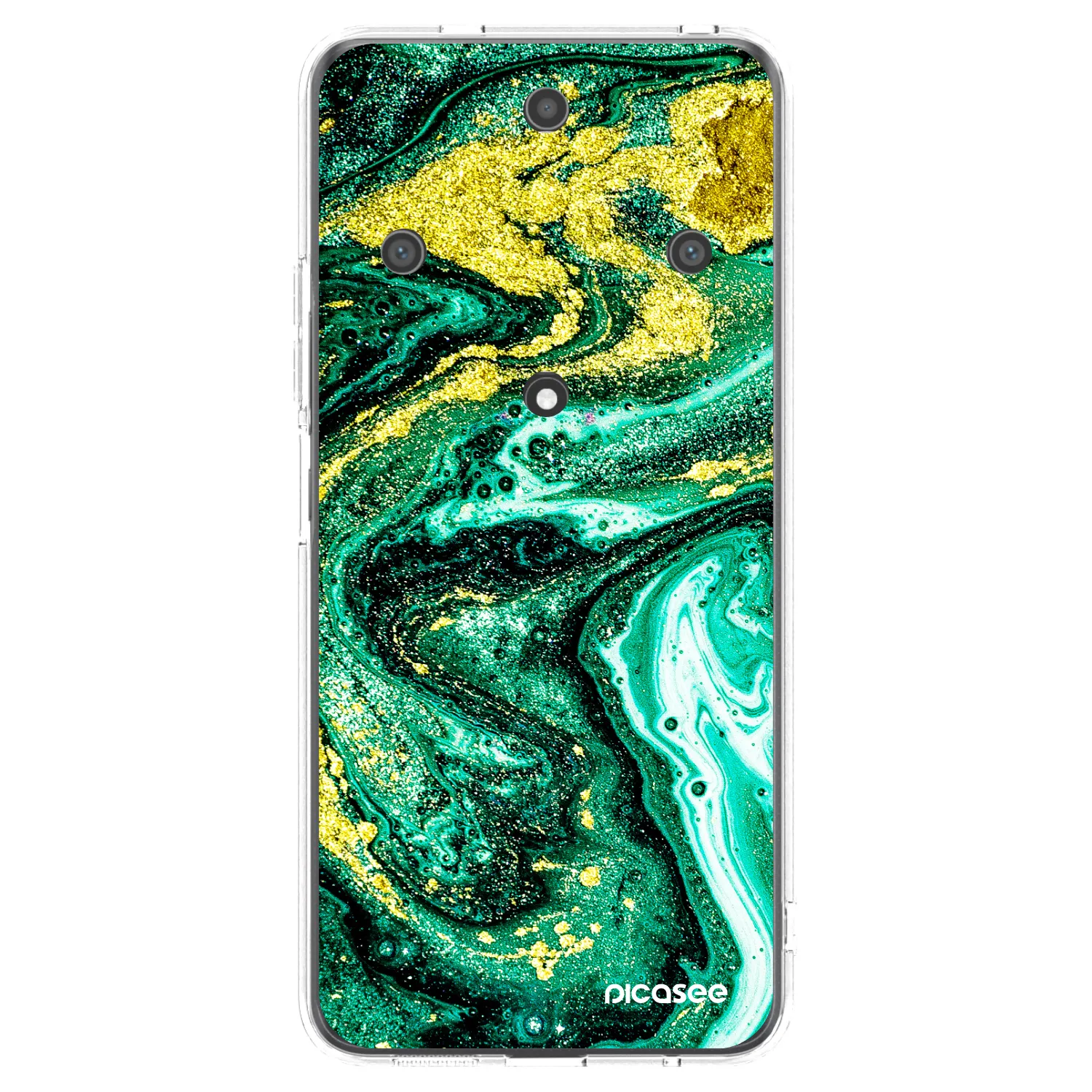 Picasee διαφανής θήκη σιλικόνης Honor Magic5 Lite 5G - Green Gold