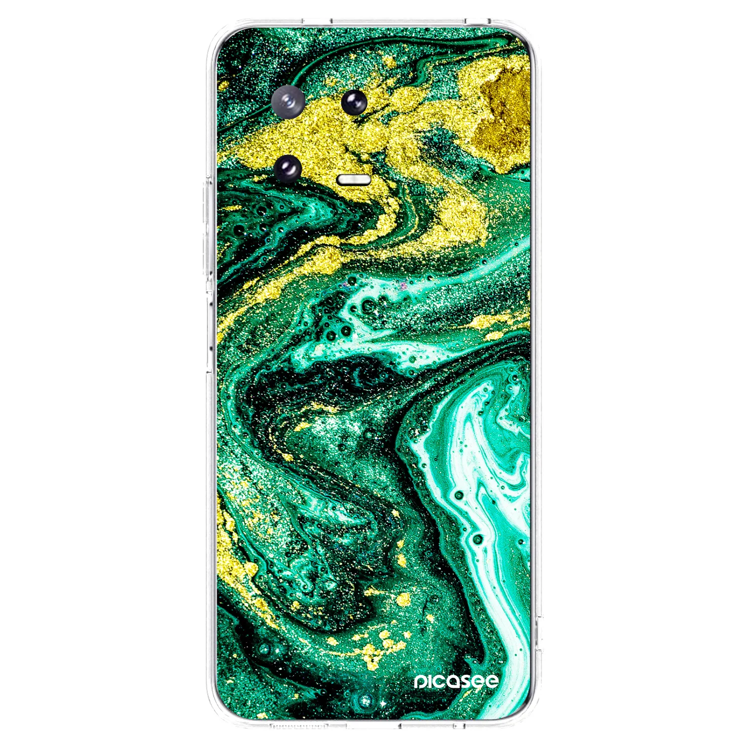 Picasee διαφανής θήκη σιλικόνης Xiaomi 13 Pro - Green Gold