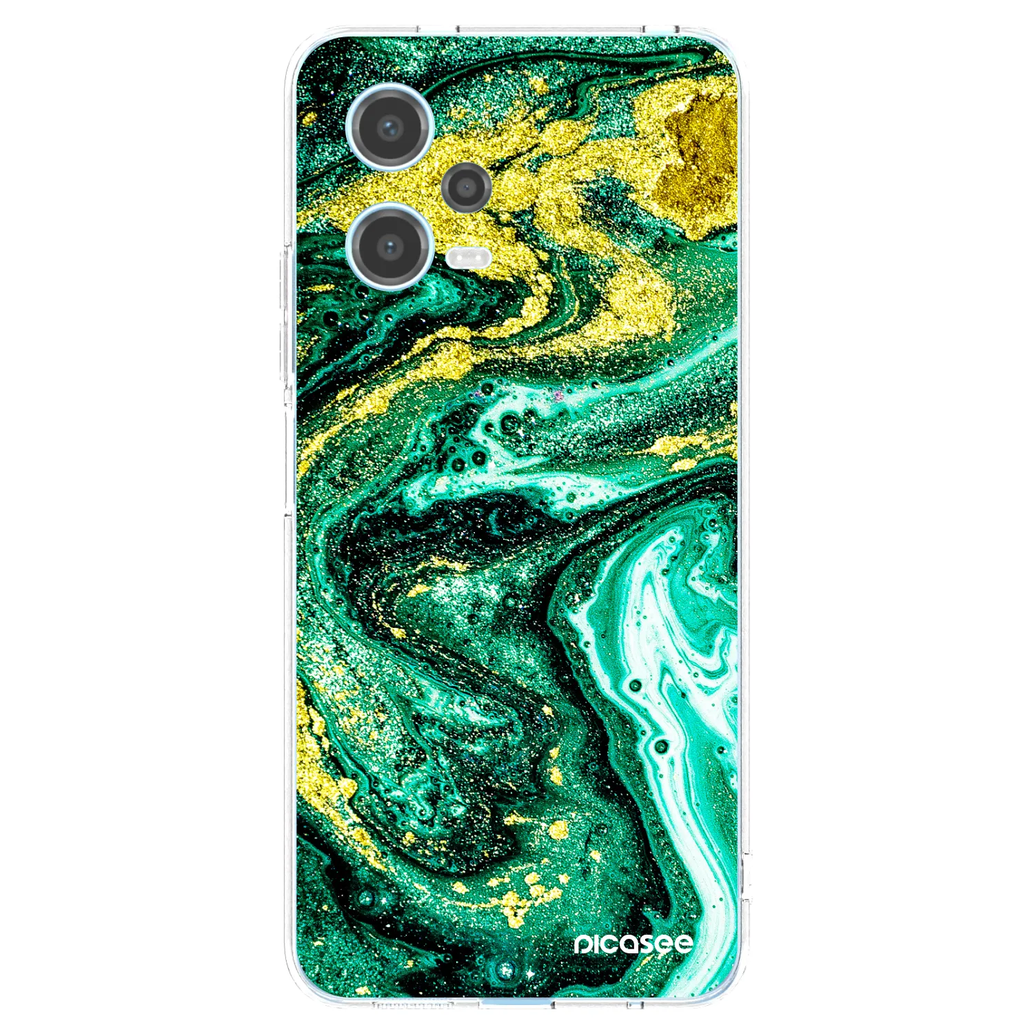 Picasee διαφανής θήκη σιλικόνης Xiaomi Redmi Note 12 5G - Green Gold