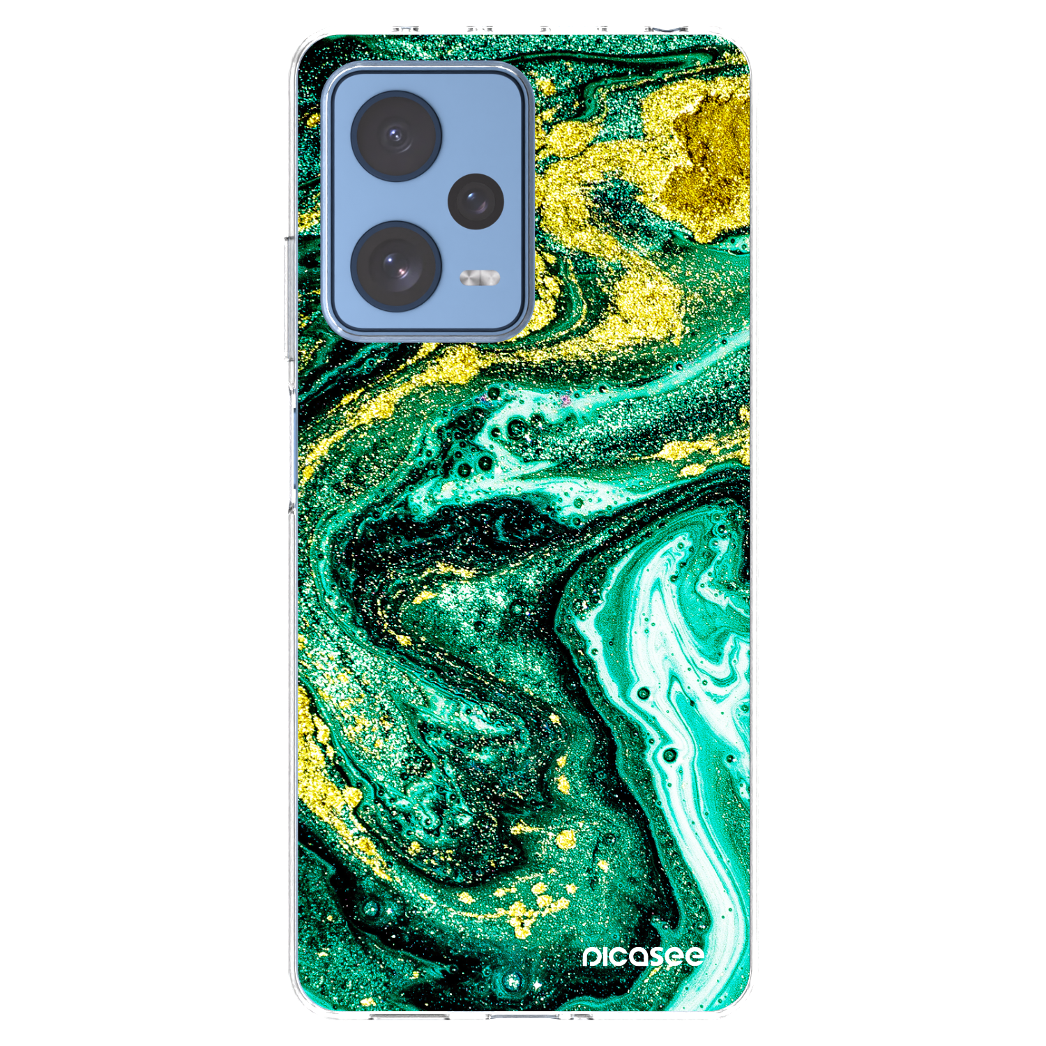 Picasee διαφανής θήκη σιλικόνης Xiaomi Redmi Note 12 Pro 5G - Green Gold