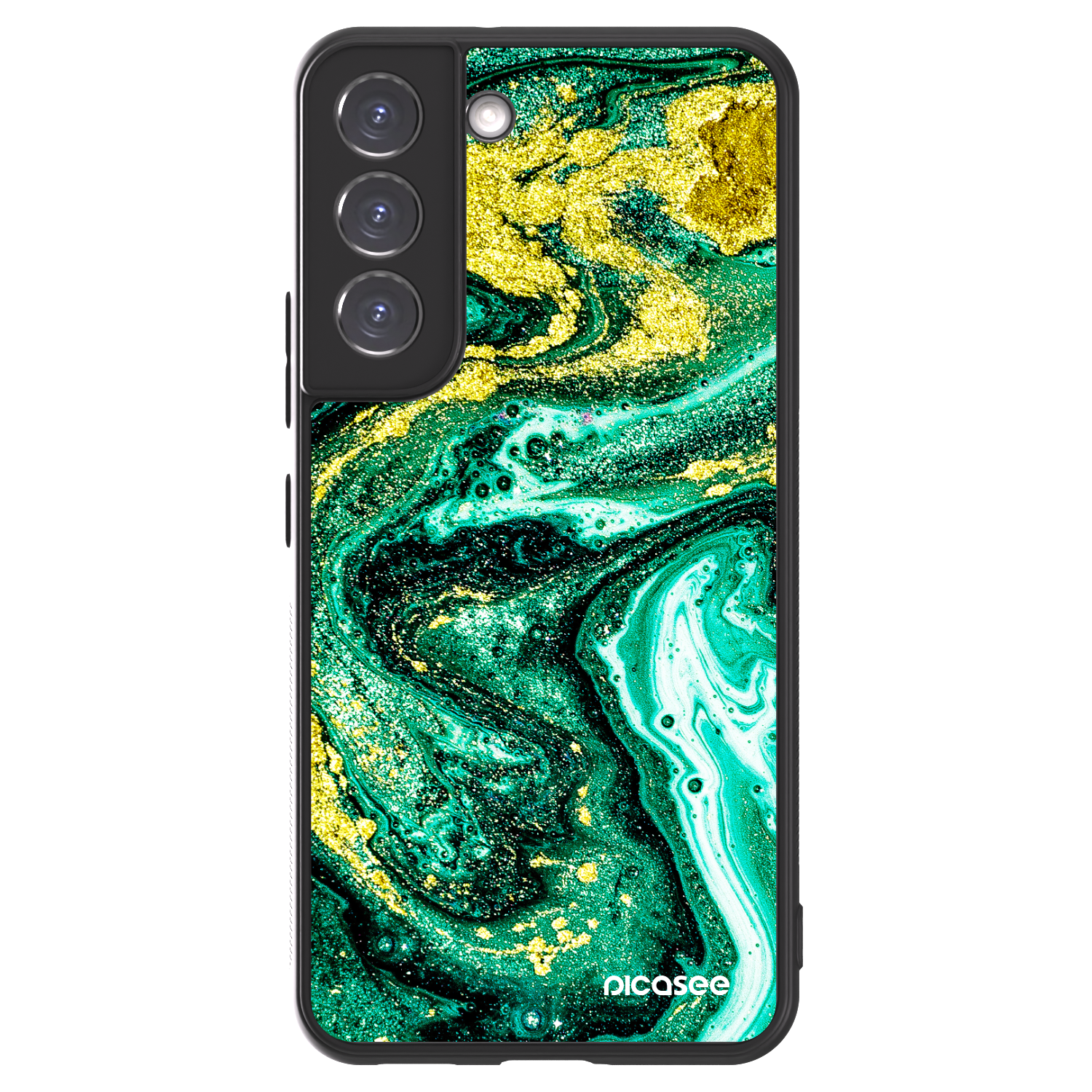 Picasee ULTIMATE CASE PowerShare για Samsung Galaxy S22 5G - Green Gold