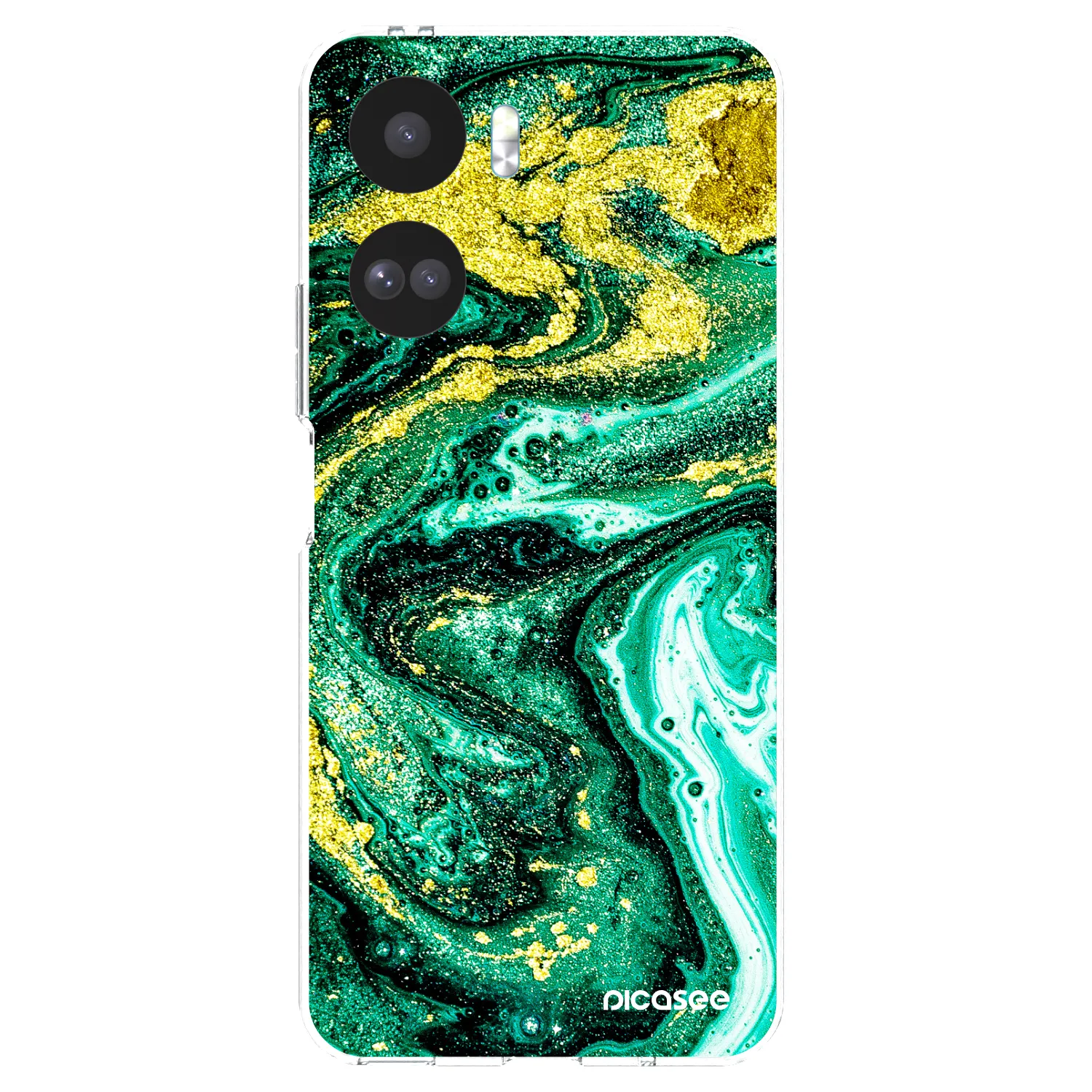 Picasee διαφανής θήκη σιλικόνης Honor 90 Lite 5G - Green Gold