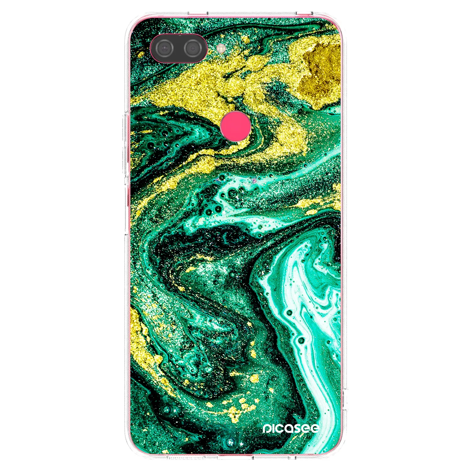 Picasee διαφανής θήκη σιλικόνης Xiaomi Mi 8 Lite - Green Gold