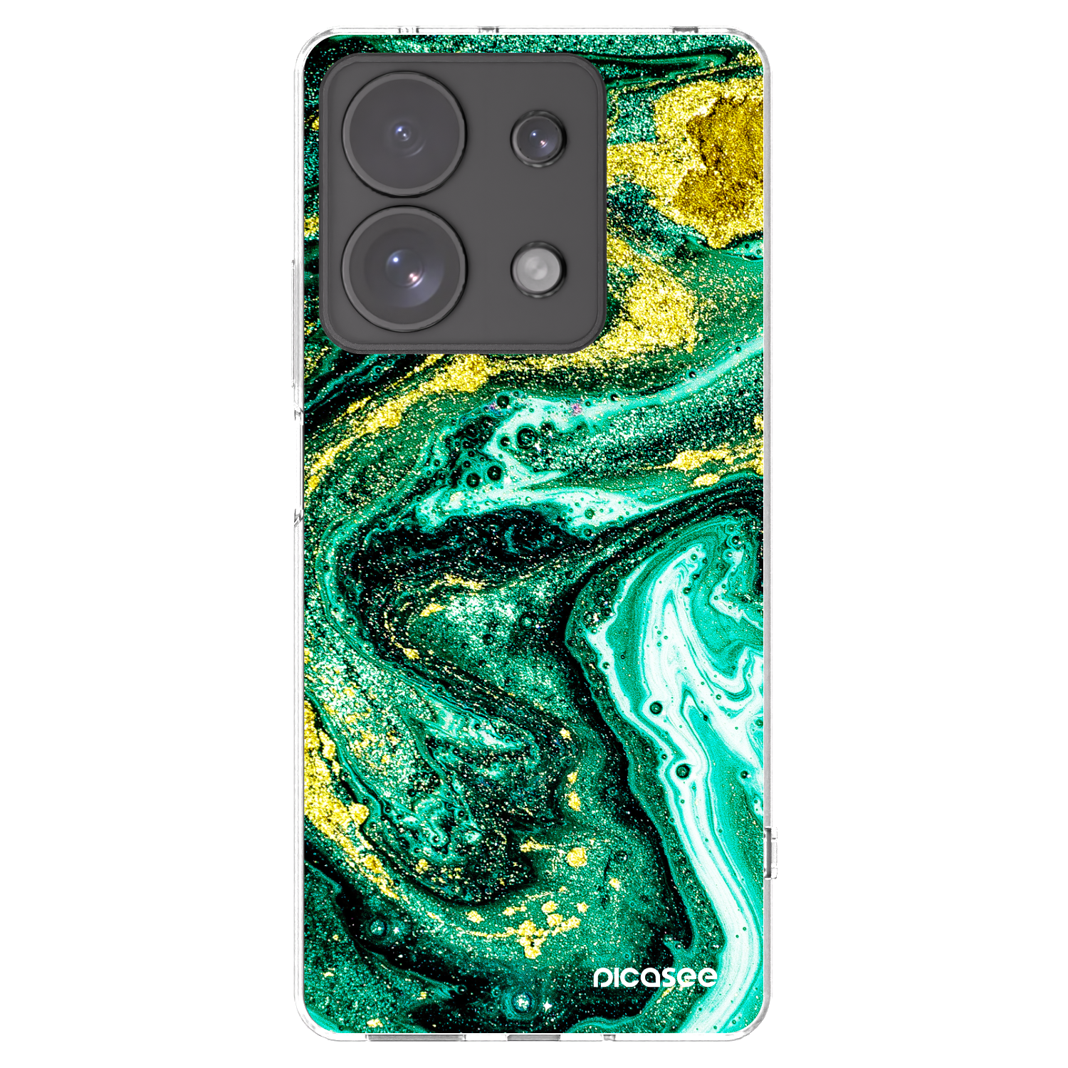 Picasee διαφανής θήκη σιλικόνης Xiaomi Redmi Note 13 Pro 4G - Green Gold