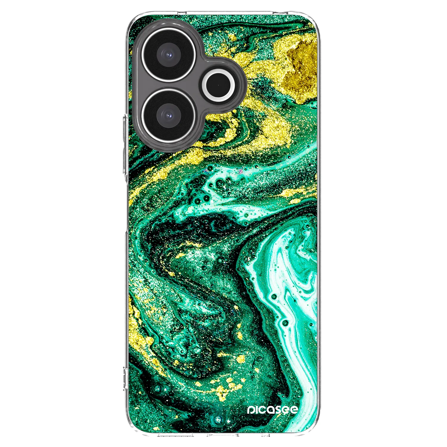 Picasee διαφανής θήκη σιλικόνης Xiaomi Redmi 13 4G - Green Gold