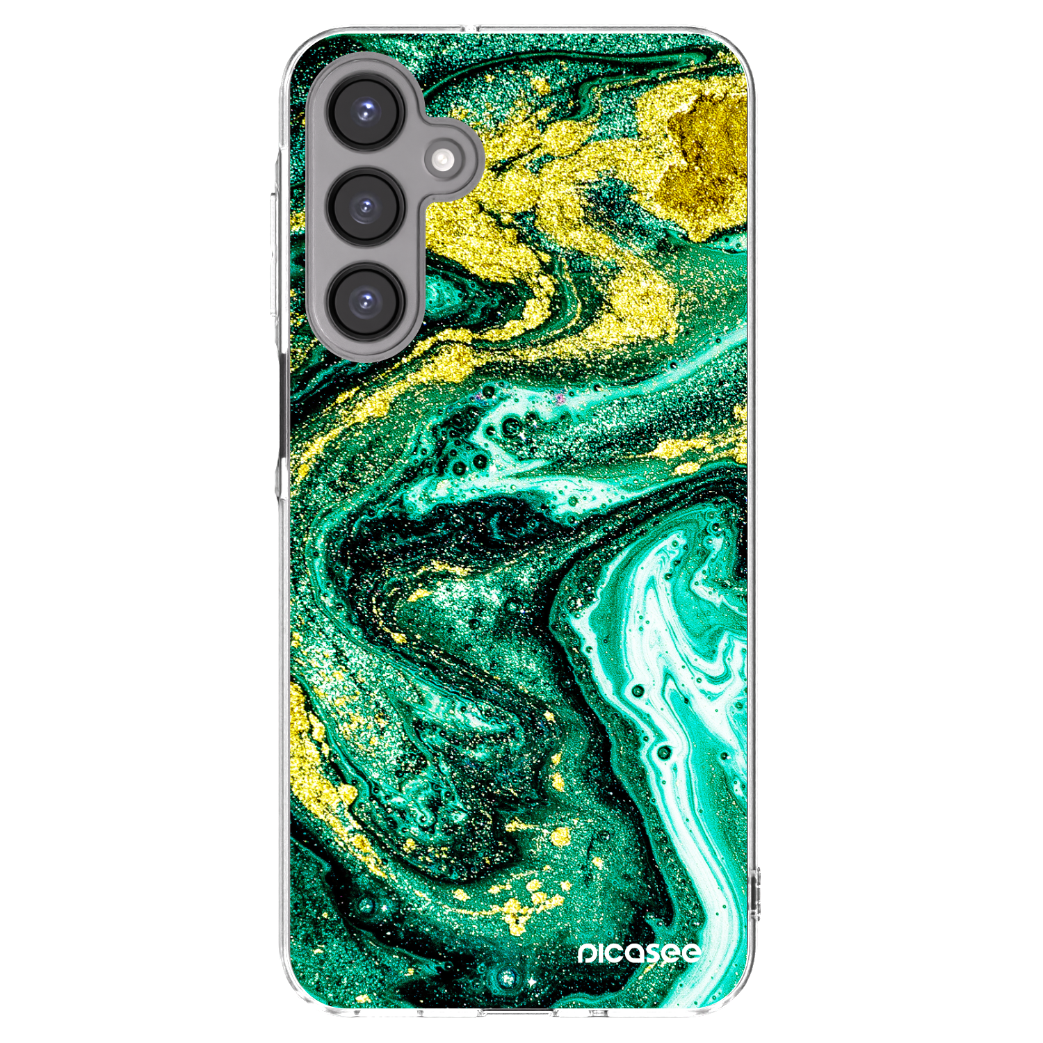 Picasee διαφανής θήκη σιλικόνης Samsung Galaxy A16 5G - Green Gold