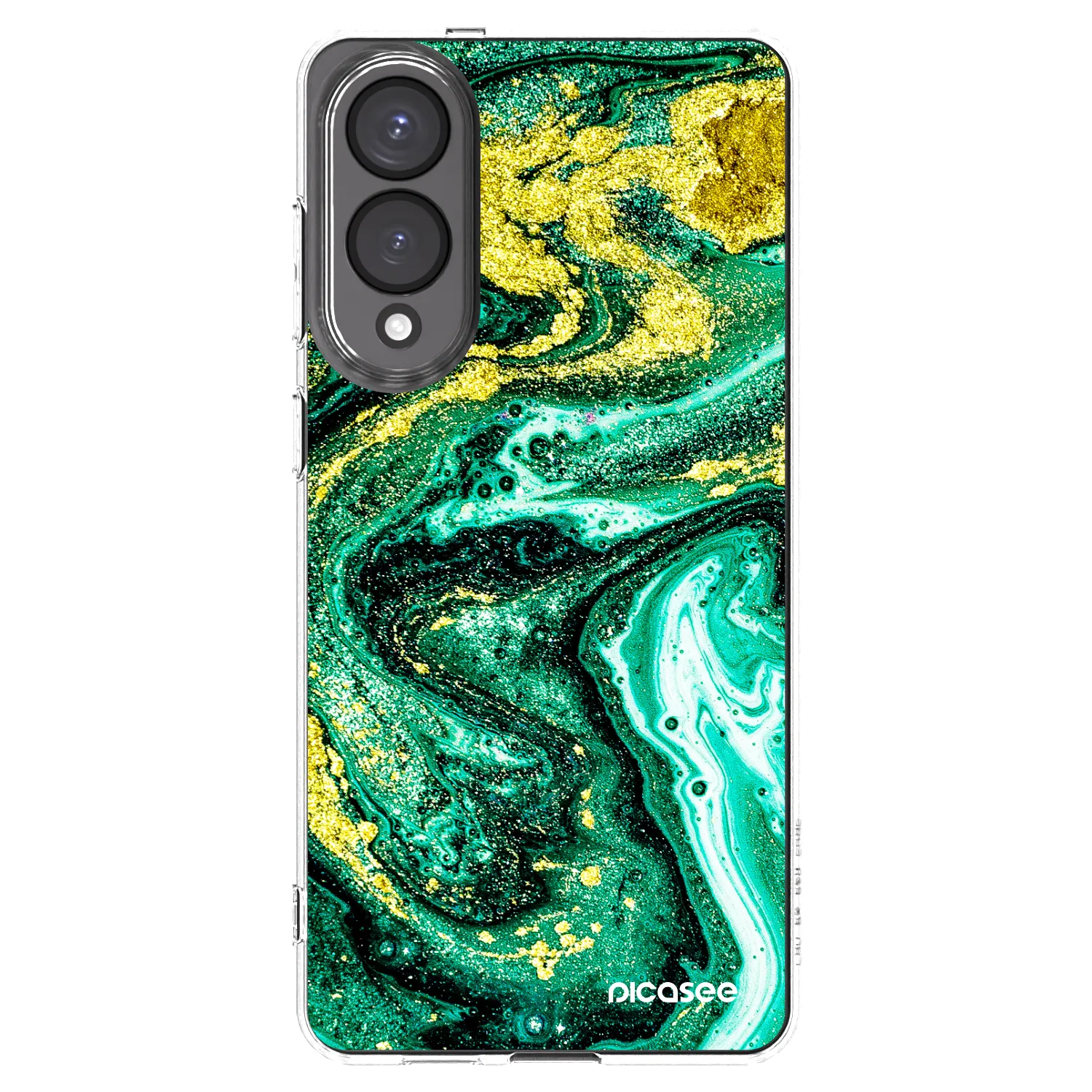 Picasee διαφανής θήκη σιλικόνης Samsung Galaxy S25 Edge 5G - Green Gold