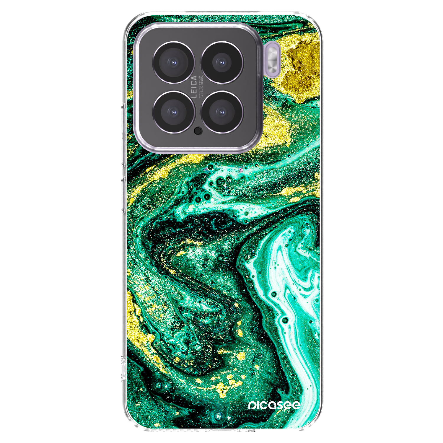Picasee διαφανής θήκη σιλικόνης Xiaomi 15 - Green Gold