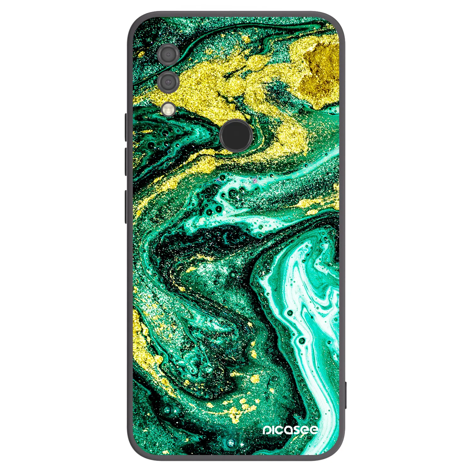 Picasee Μαύρη θήκη σιλικόνης για Xiaomi Redmi 7 - Green Gold