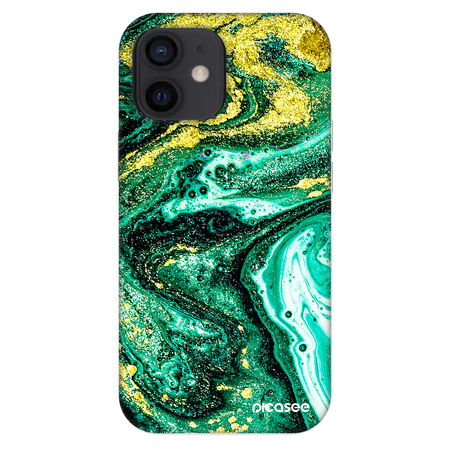 Picasee Fashion Case για Apple iPhone 12 mini - Green Gold