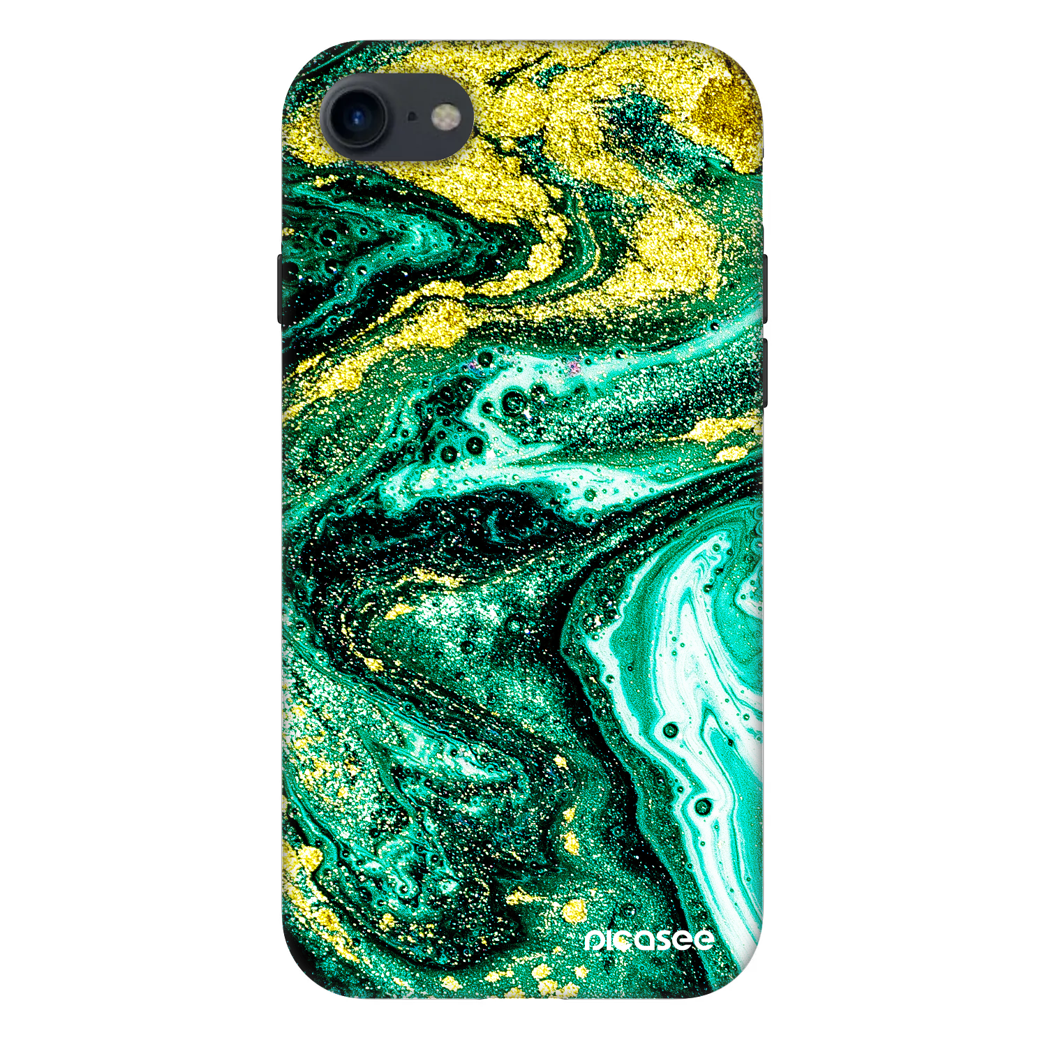 Picasee Fashion Case για Apple iPhone SE 2022 - Green Gold
