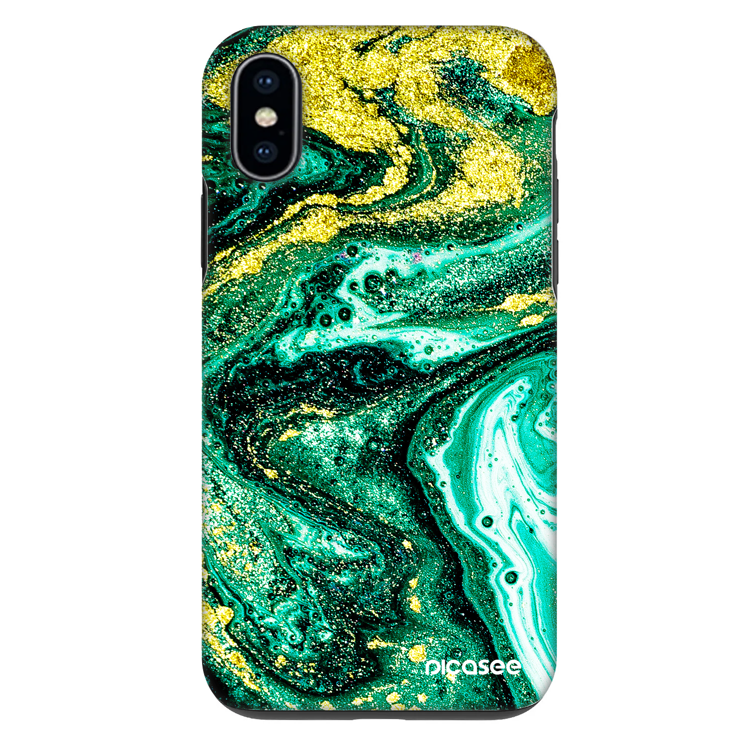 Picasee Fashion Case για Apple iPhone X/XS - Green Gold