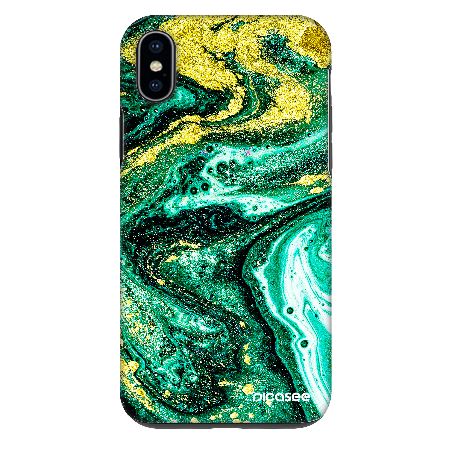 Picasee Fashion Case για Apple iPhone XS Max - Green Gold