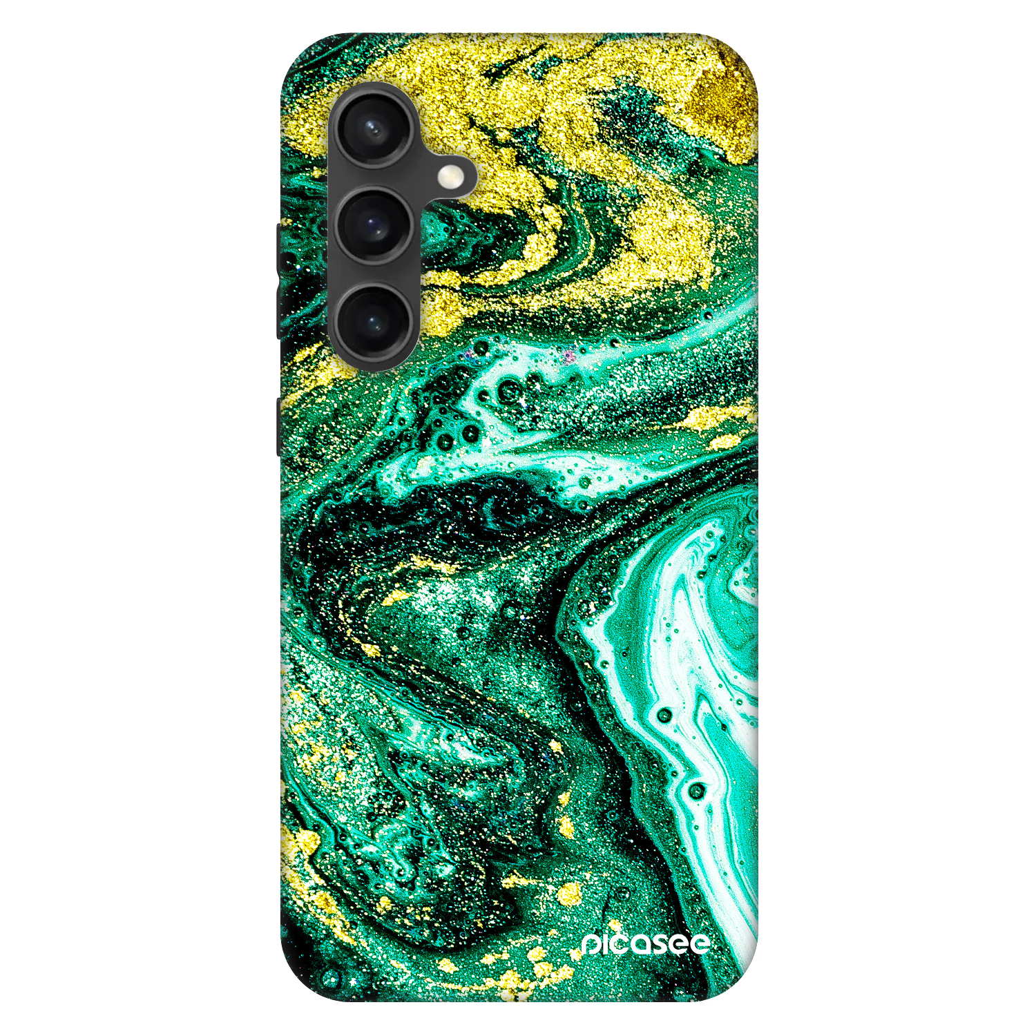 Picasee Fashion Case για Samsung Galaxy S24 FE S721B - Green Gold