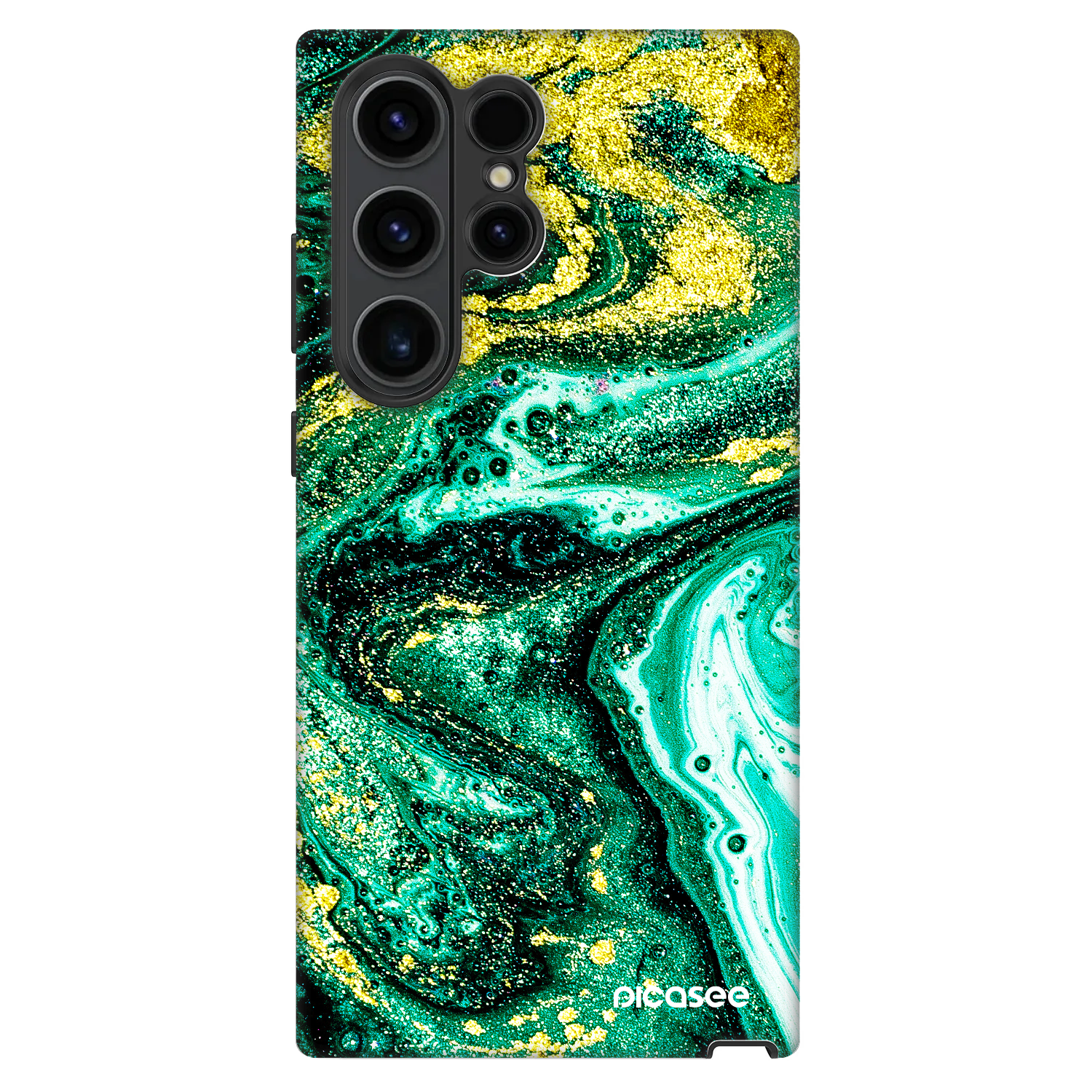 Picasee Fashion Case για Samsung Galaxy S22 Ultra 5G - Green Gold