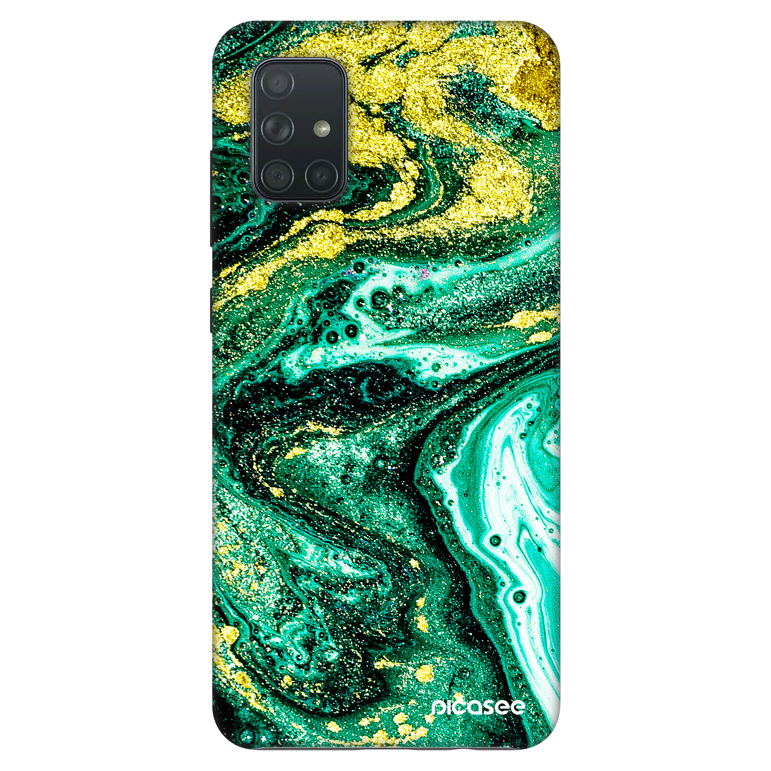 Picasee Fashion Case για Samsung Galaxy A71 A715F - Green Gold