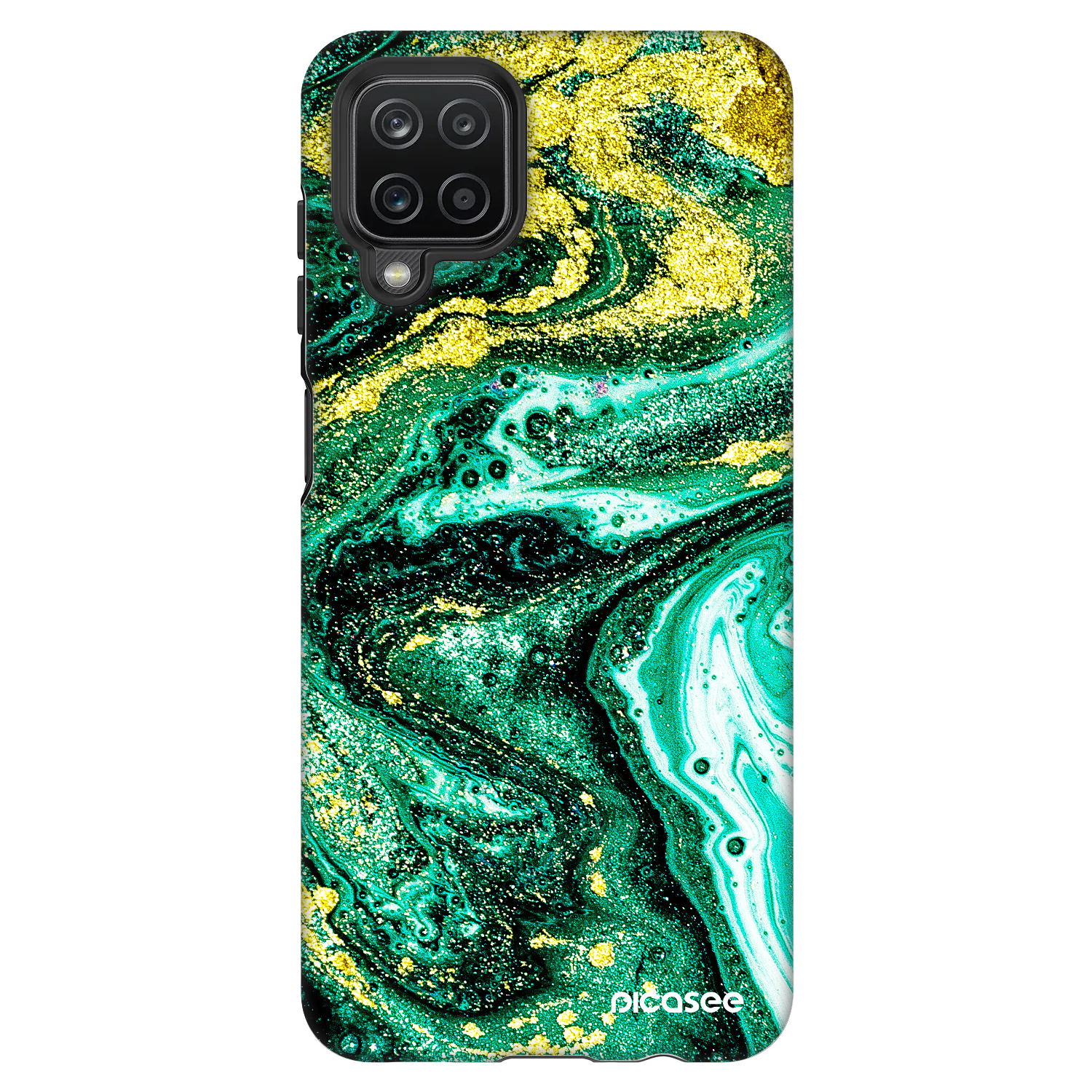 Picasee Fashion Case για Samsung Galaxy A12 A125F - Green Gold