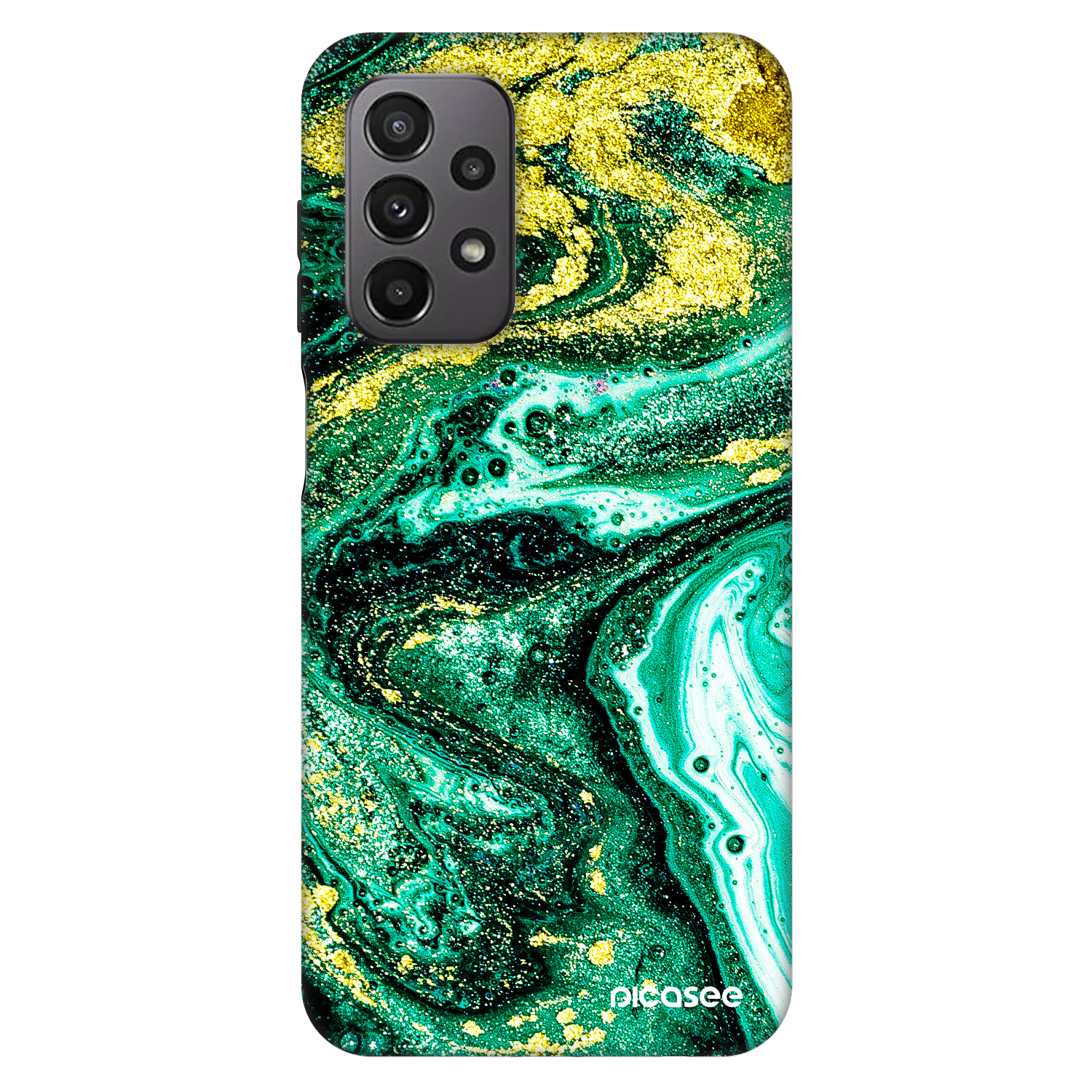 Picasee Fashion Case για Samsung Galaxy A23 A235F 4G - Green Gold