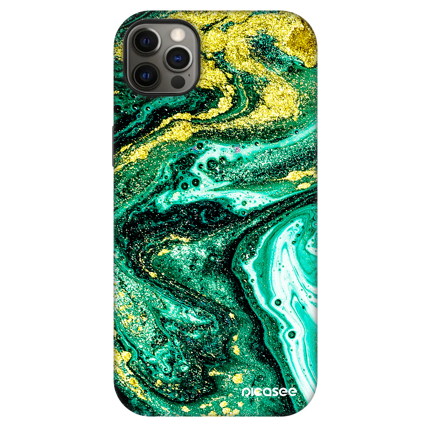 Picasee Fashion Case MagSafe για Apple iPhone 12 Pro Max - Green Gold