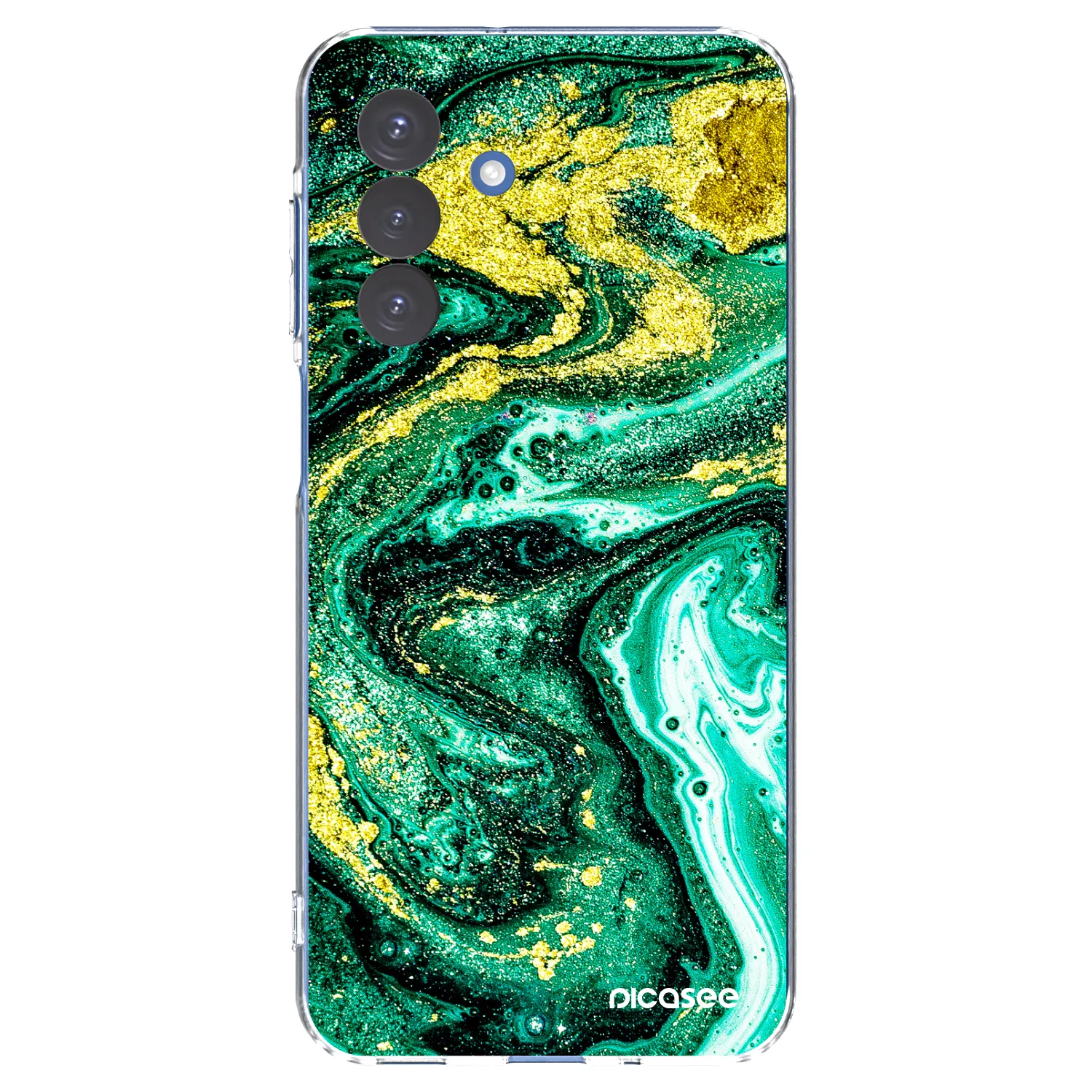 Picasee διαφανής θήκη σιλικόνης Samsung Galaxy A17 5G - Green Gold