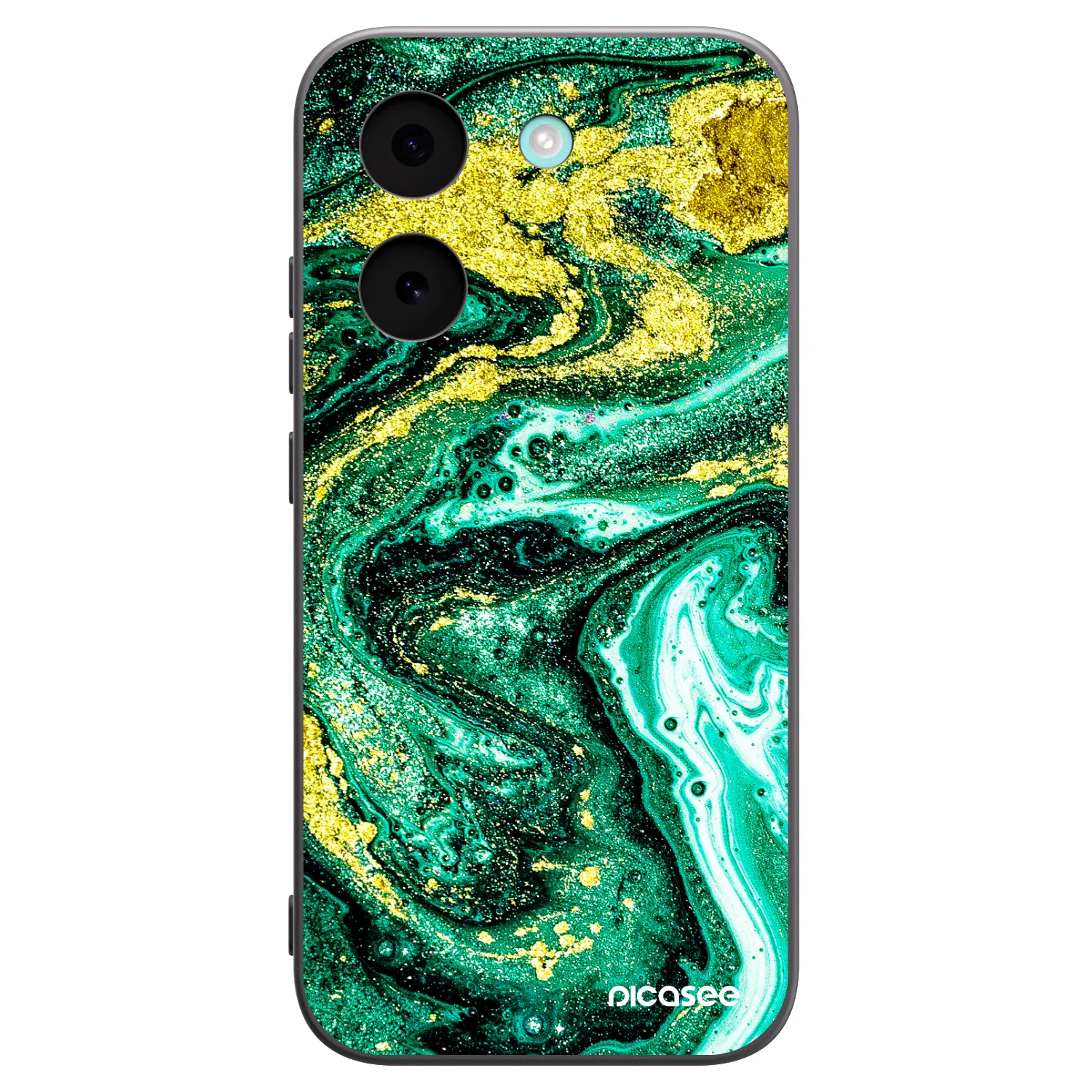 Picasee Μαύρη θήκη σιλικόνης για Xiaomi Poco X8 Pro - Green Gold