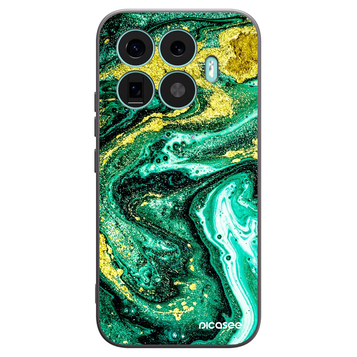 Picasee Μαύρη θήκη σιλικόνης για Xiaomi 17T - Green Gold