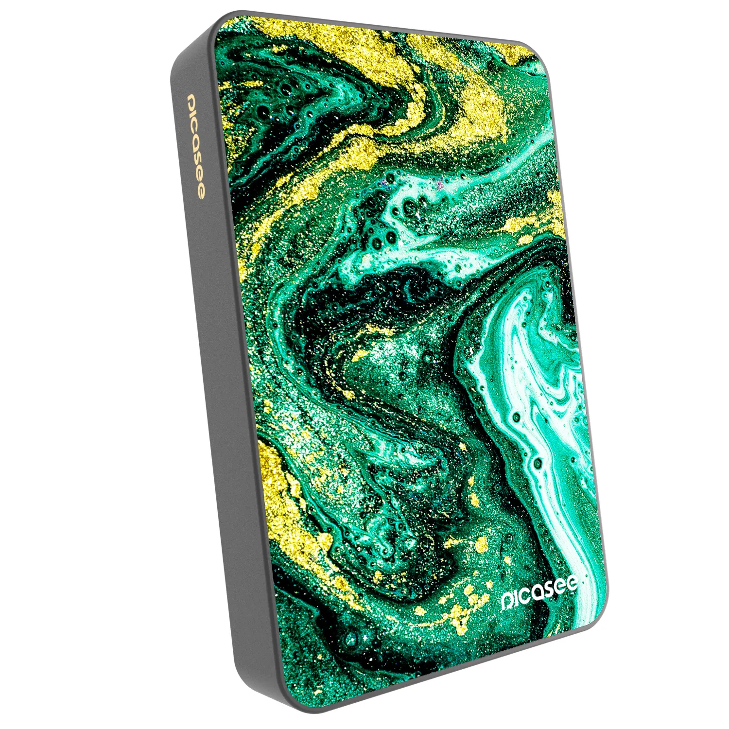 Picasee Powerbank με MagSafe 10 000 mAh Γκρί - Green Gold